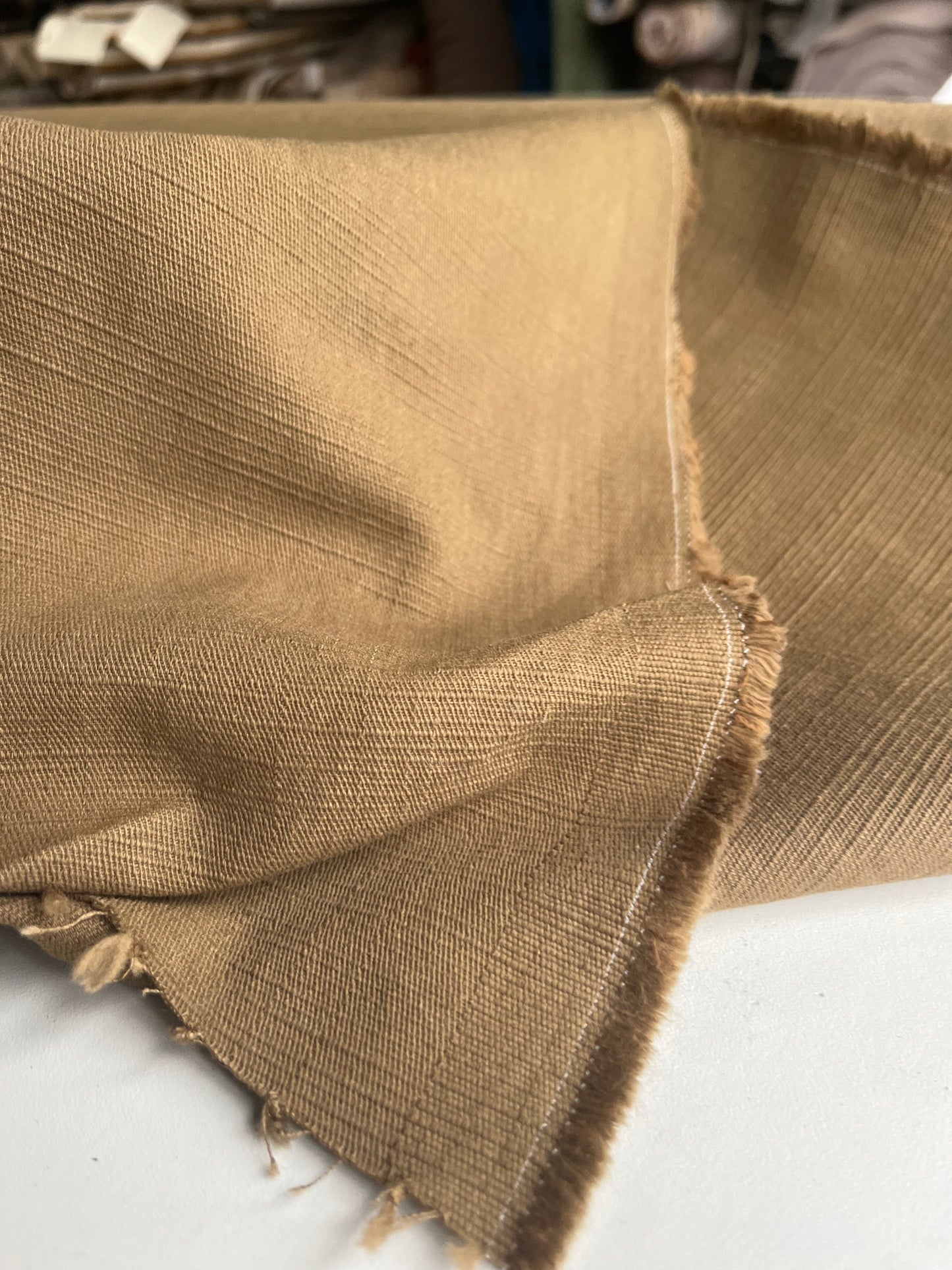 BASILE 010 heavy structured cotton olive