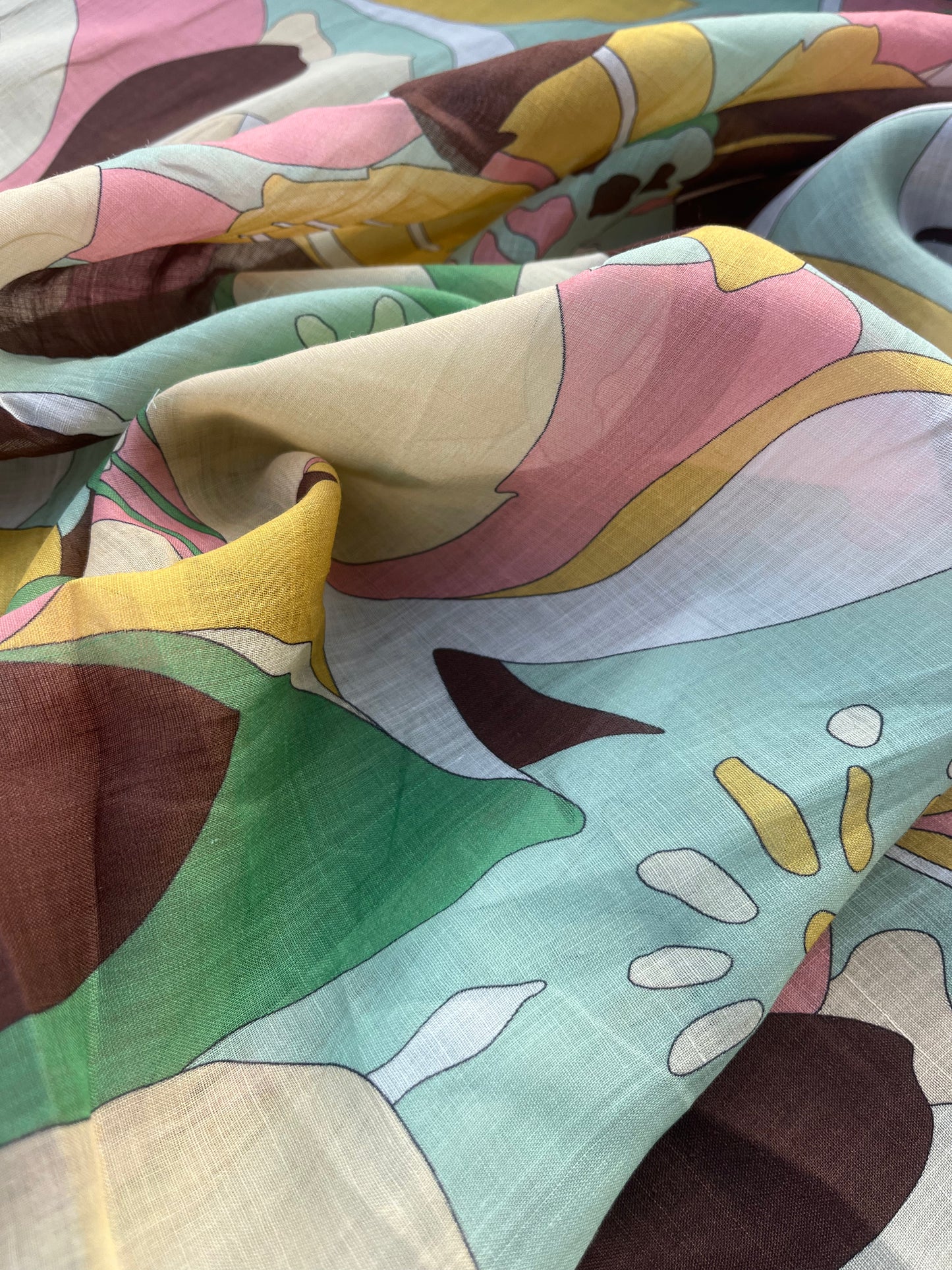 ROSARIO 026 voile cotton silk Pucci style print