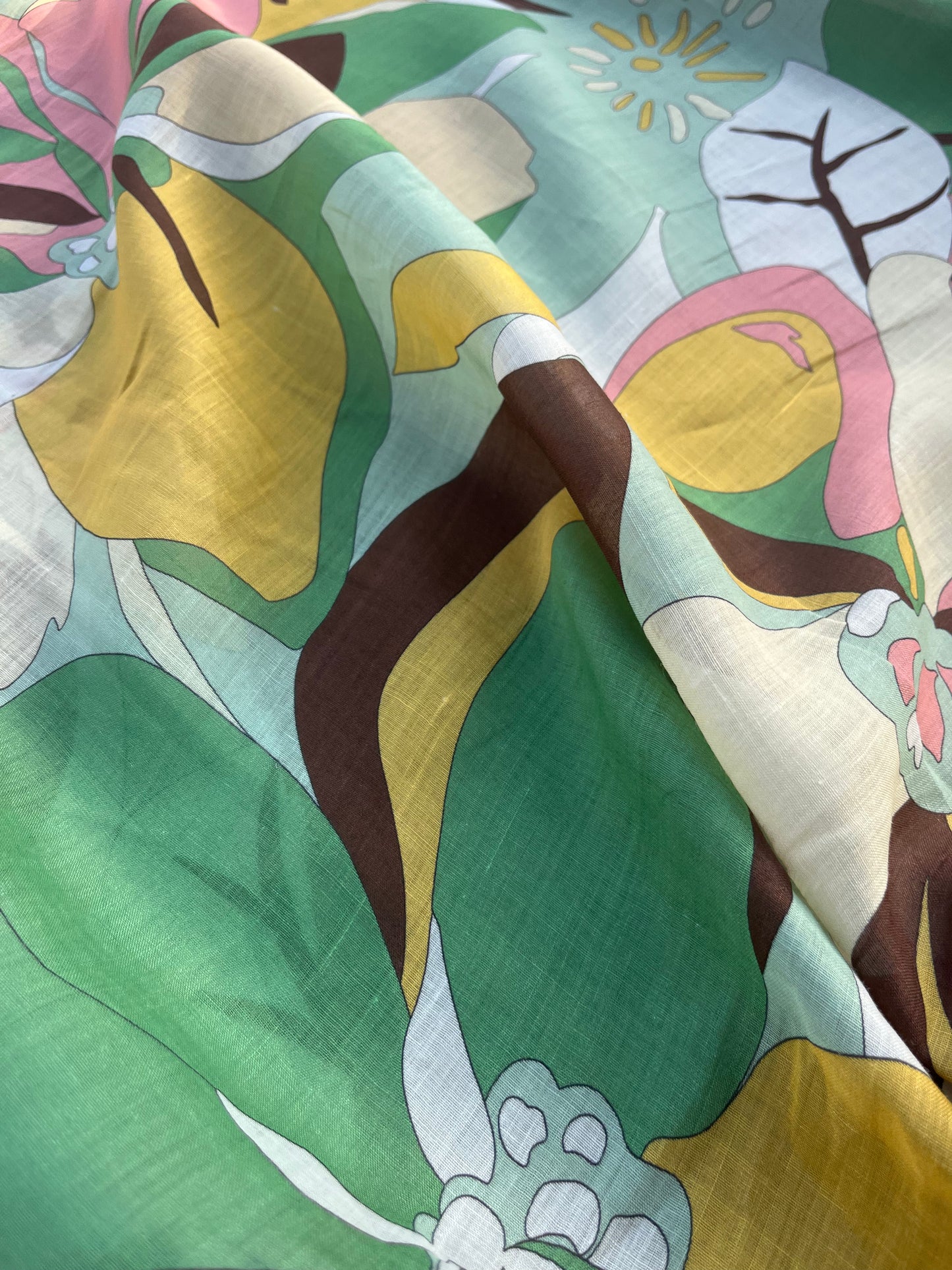 ROSARIO 026 voile cotton silk Pucci style print