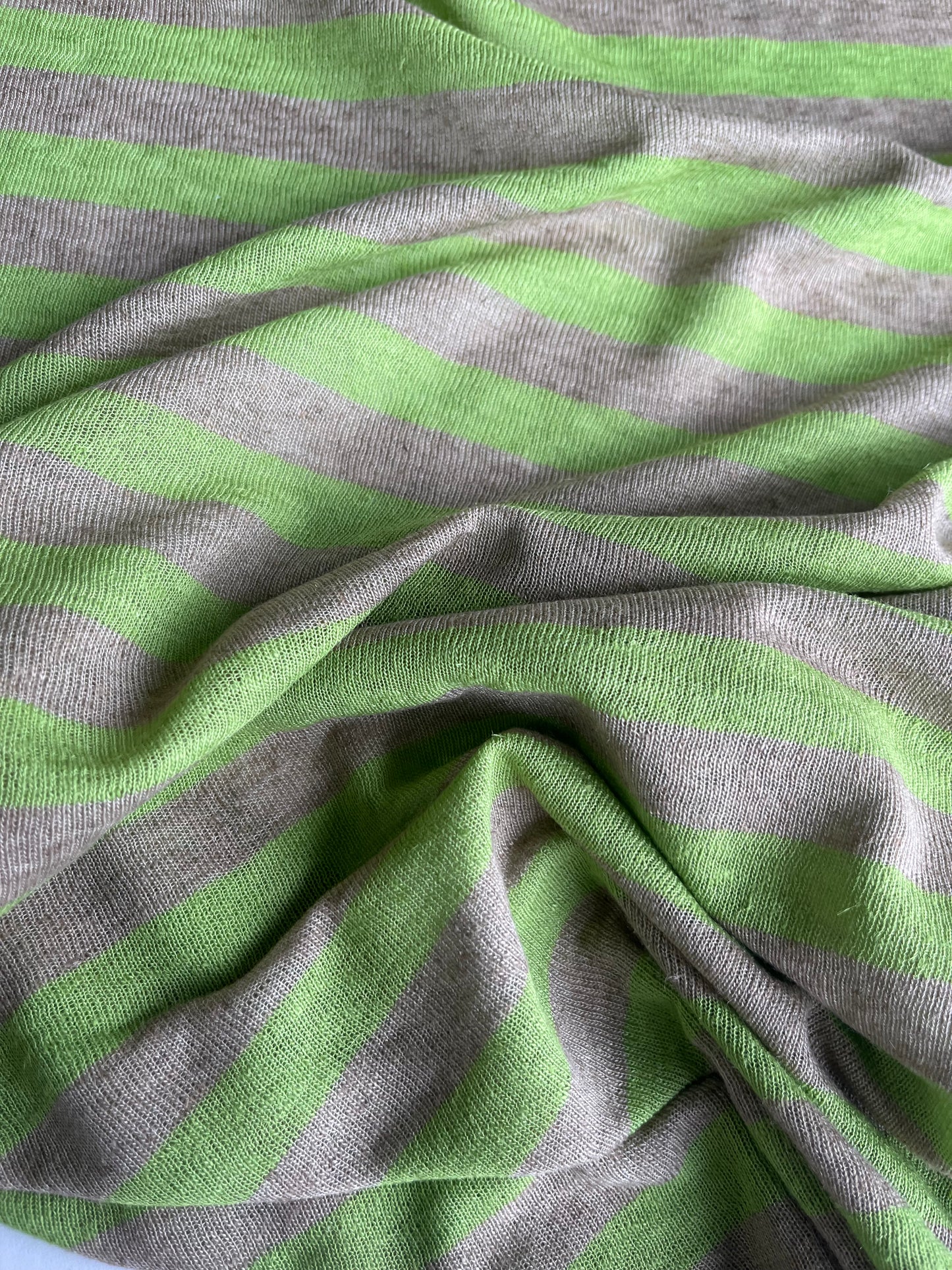 BASILE 014 jersey linen/cotton stripes