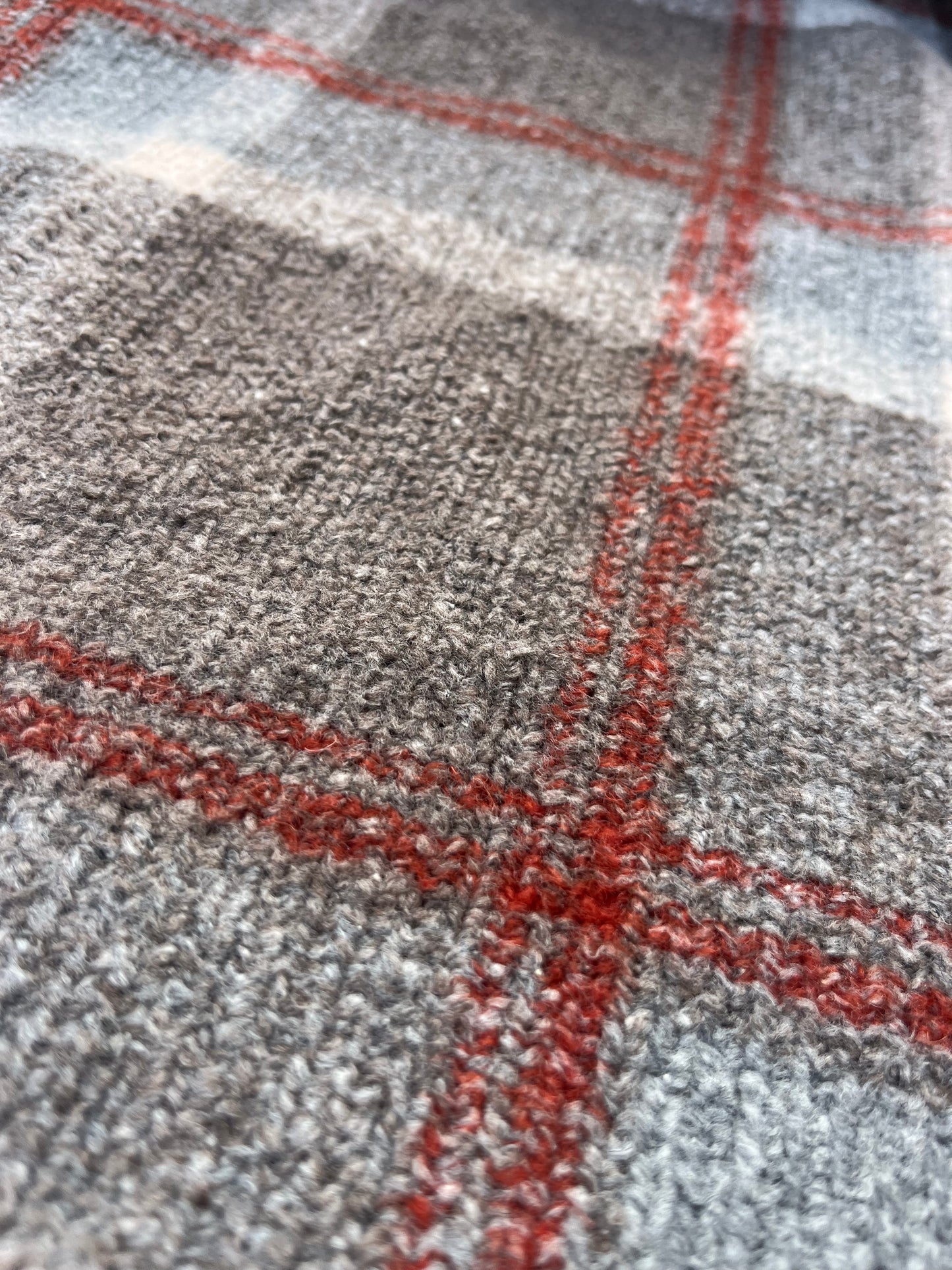 ROSARIO 031 boiled wool check brown/taupe/brique