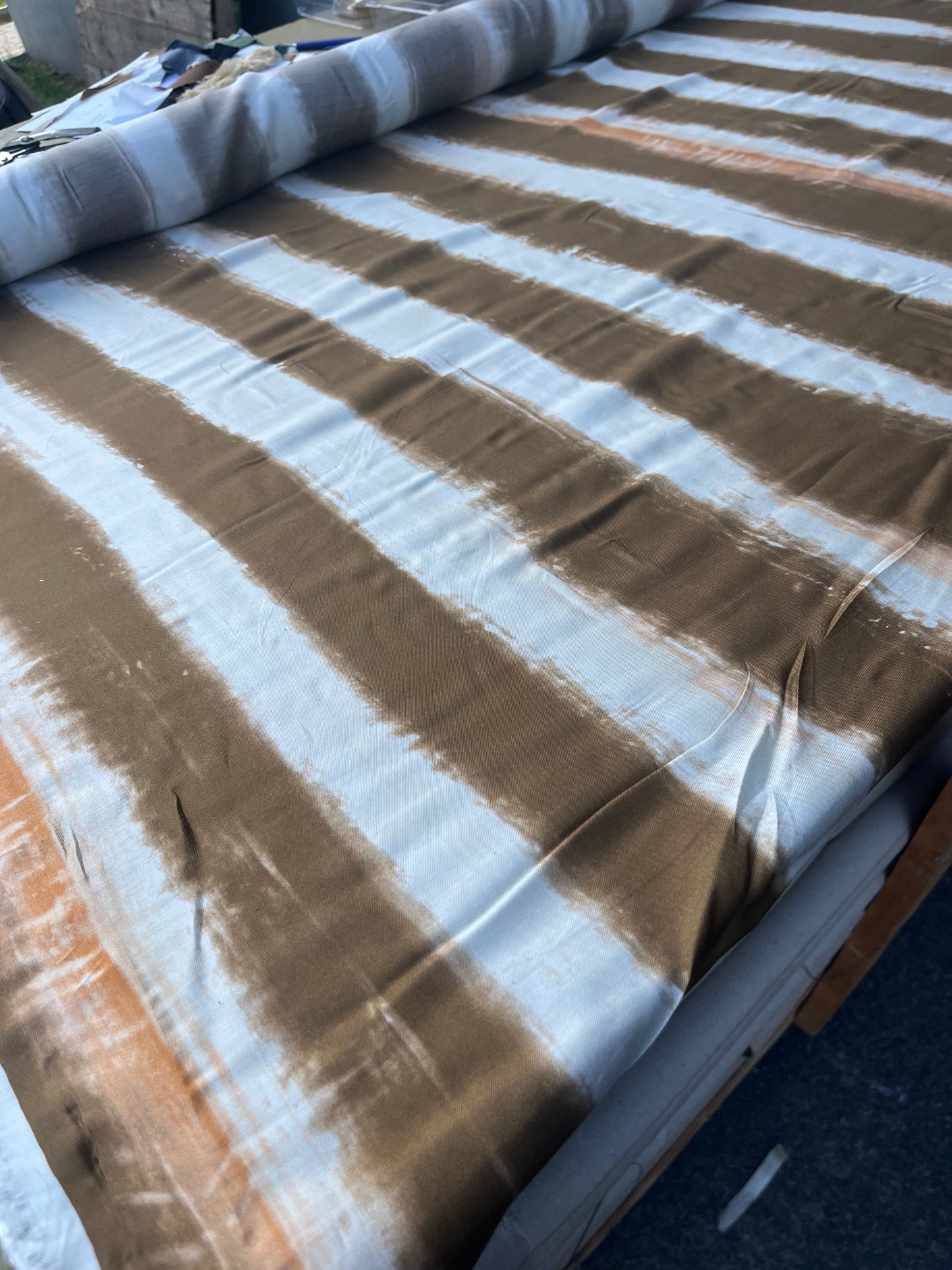 ROSARIO 041 viscose twill tie-dye stripes