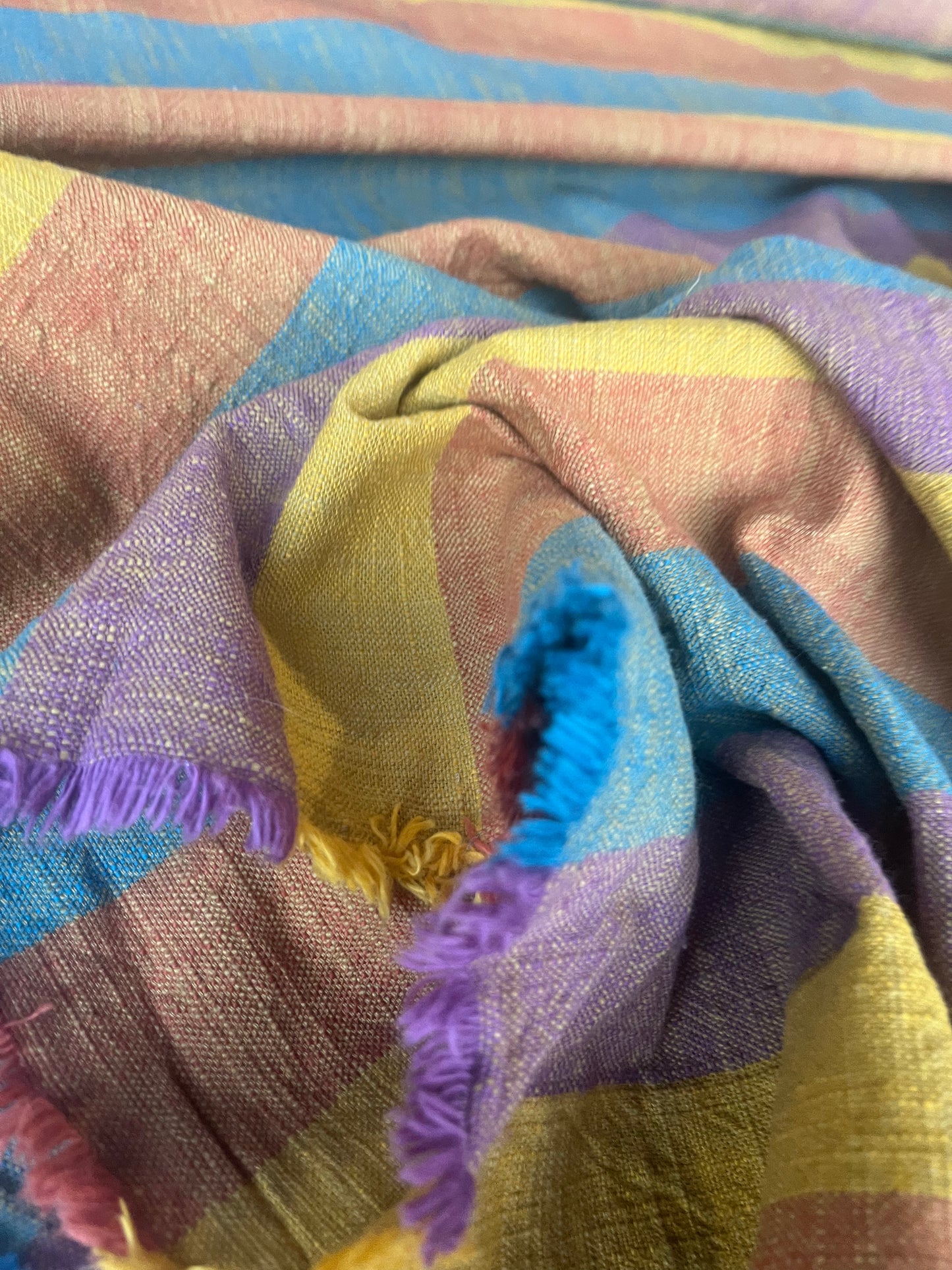 CARLA 008 heavy linen striped fabric