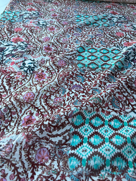 MOLKO 025 cotton voile patchwork print