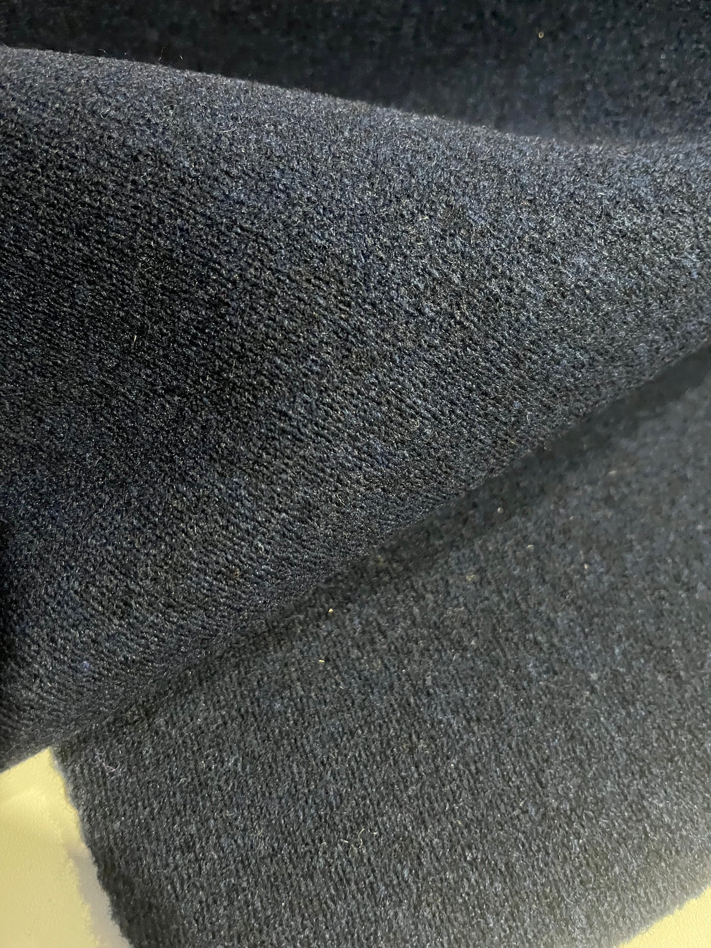 Flip side 155 wool contrecollé double face navy/brown