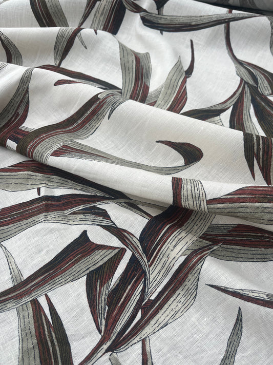 LUNA 001 cotton linen jungle print