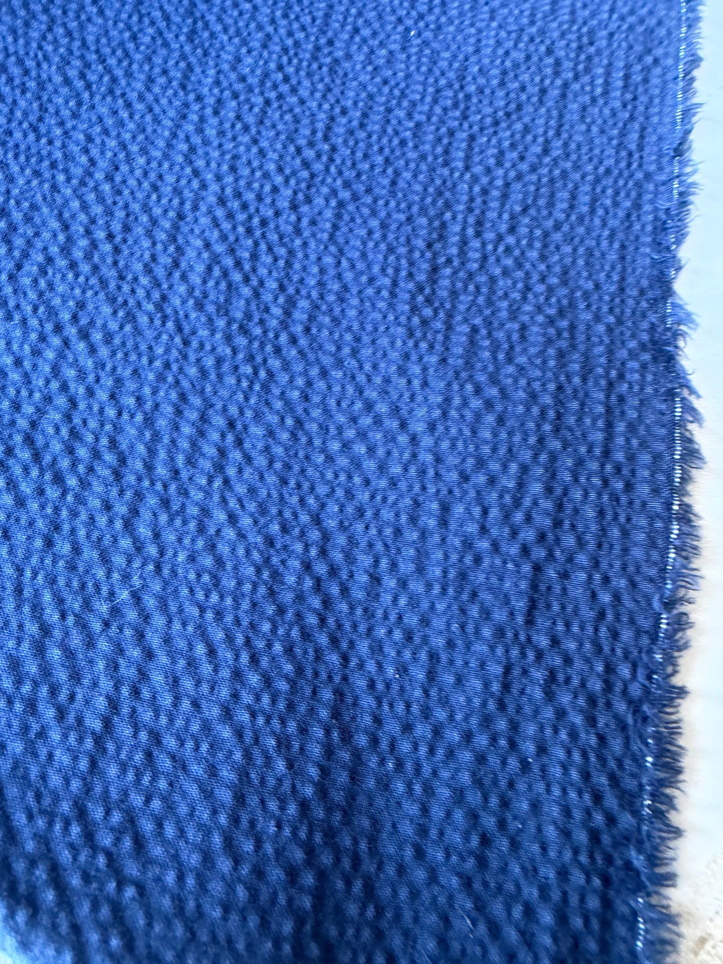 MOE 017 navy seersucker cotton suiting fabric