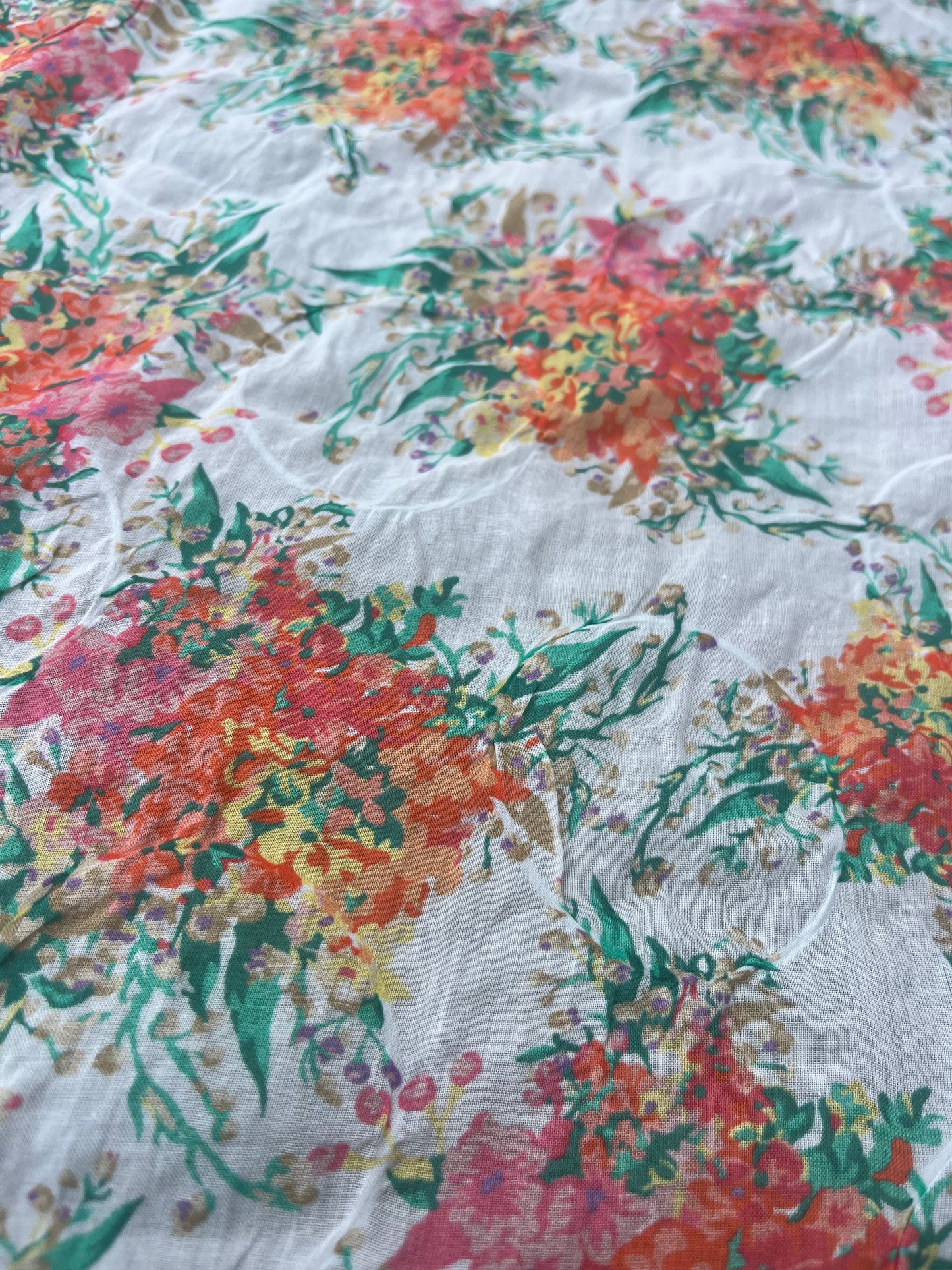 LUNA 015 light jacquard cotton/silk pink flowerprint