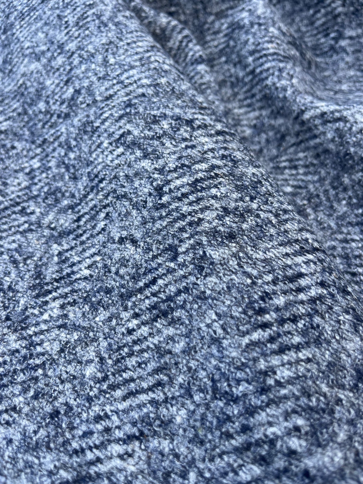 WOOLY 002 Wool jersey small chevron navy/grey