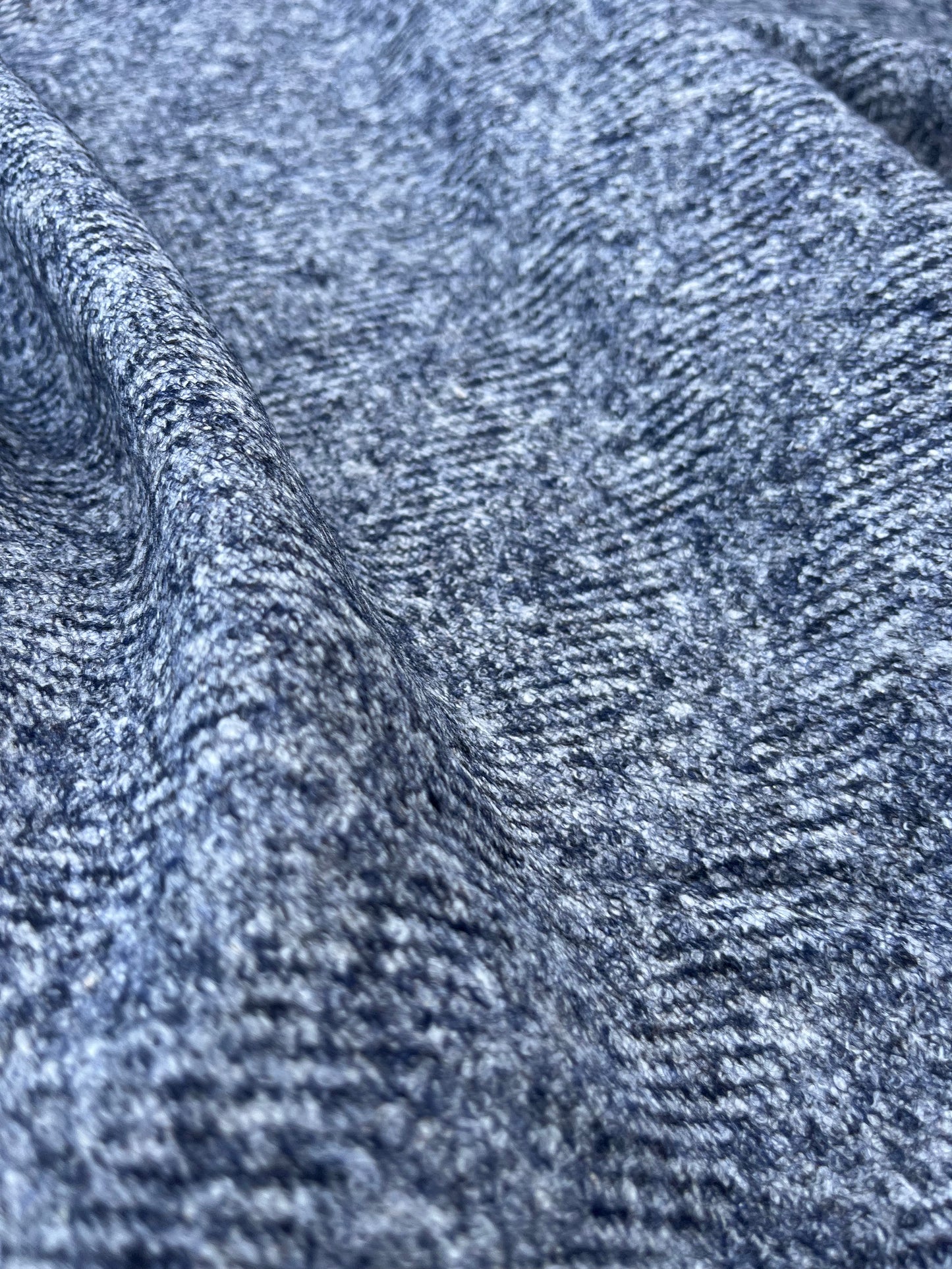 WOOLY 002 Wool jersey small chevron navy/grey