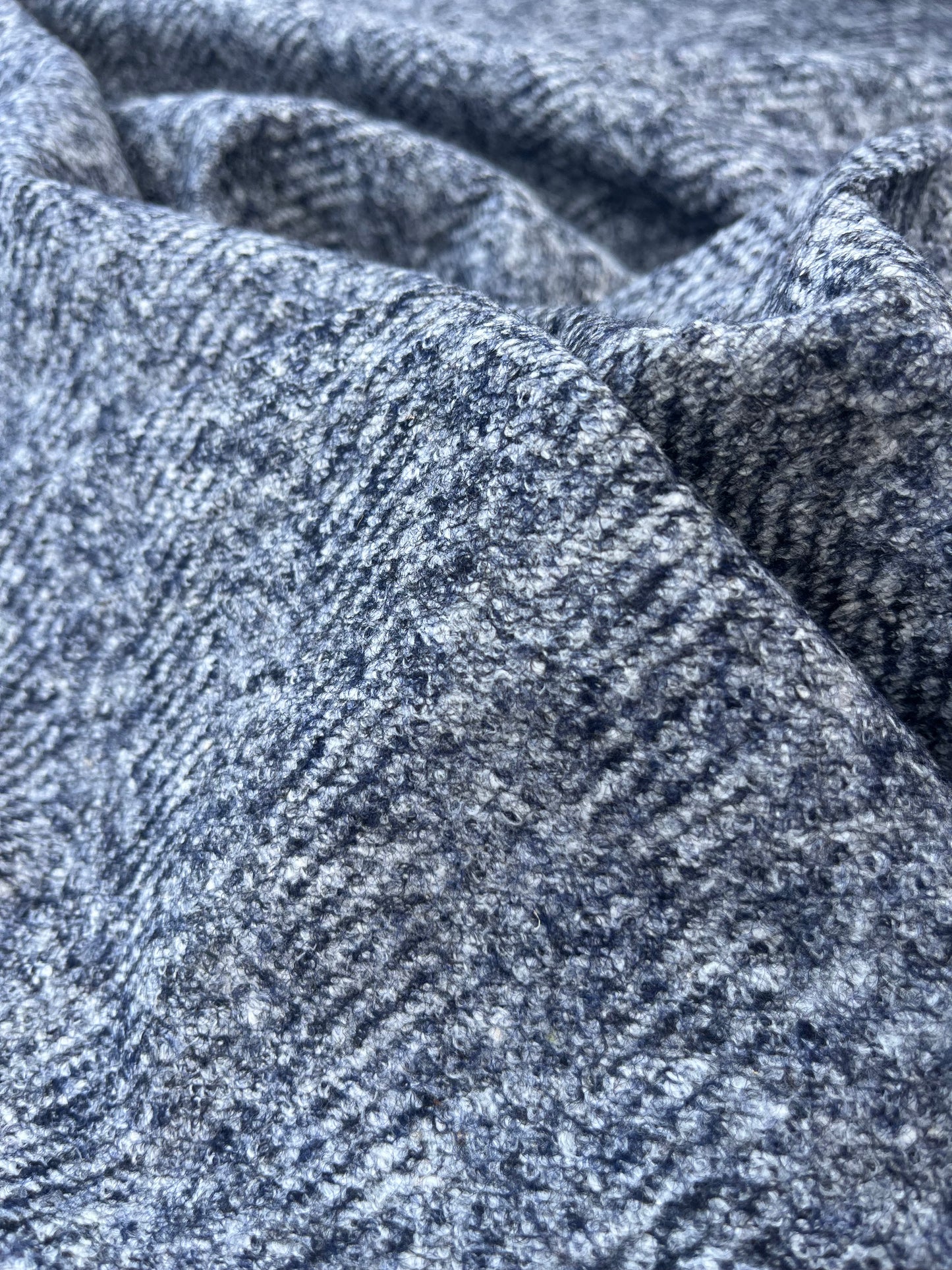 WOOLY 002 Wool jersey small chevron navy/grey
