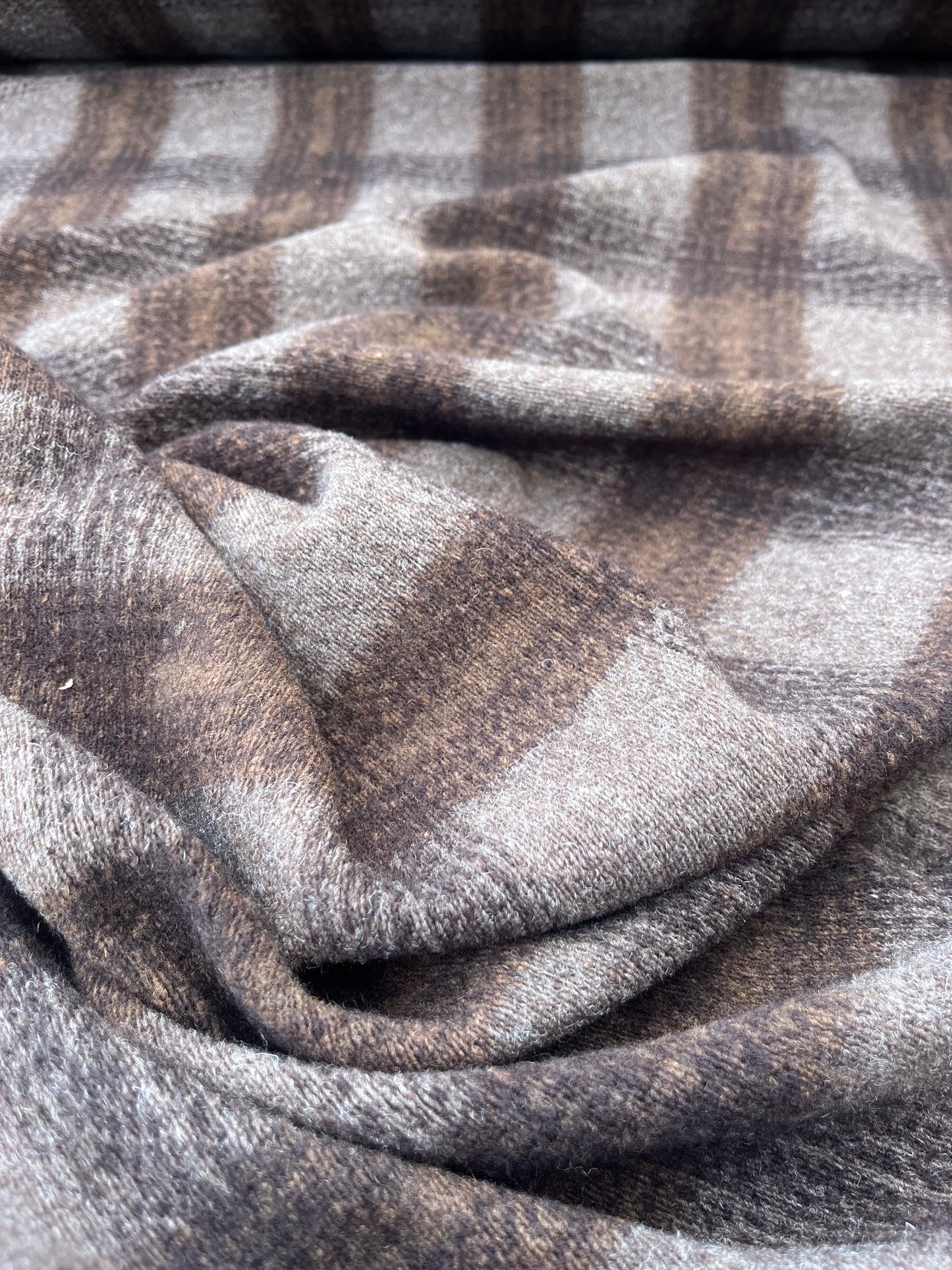 WOOLY 006 heavy wool check brown/black