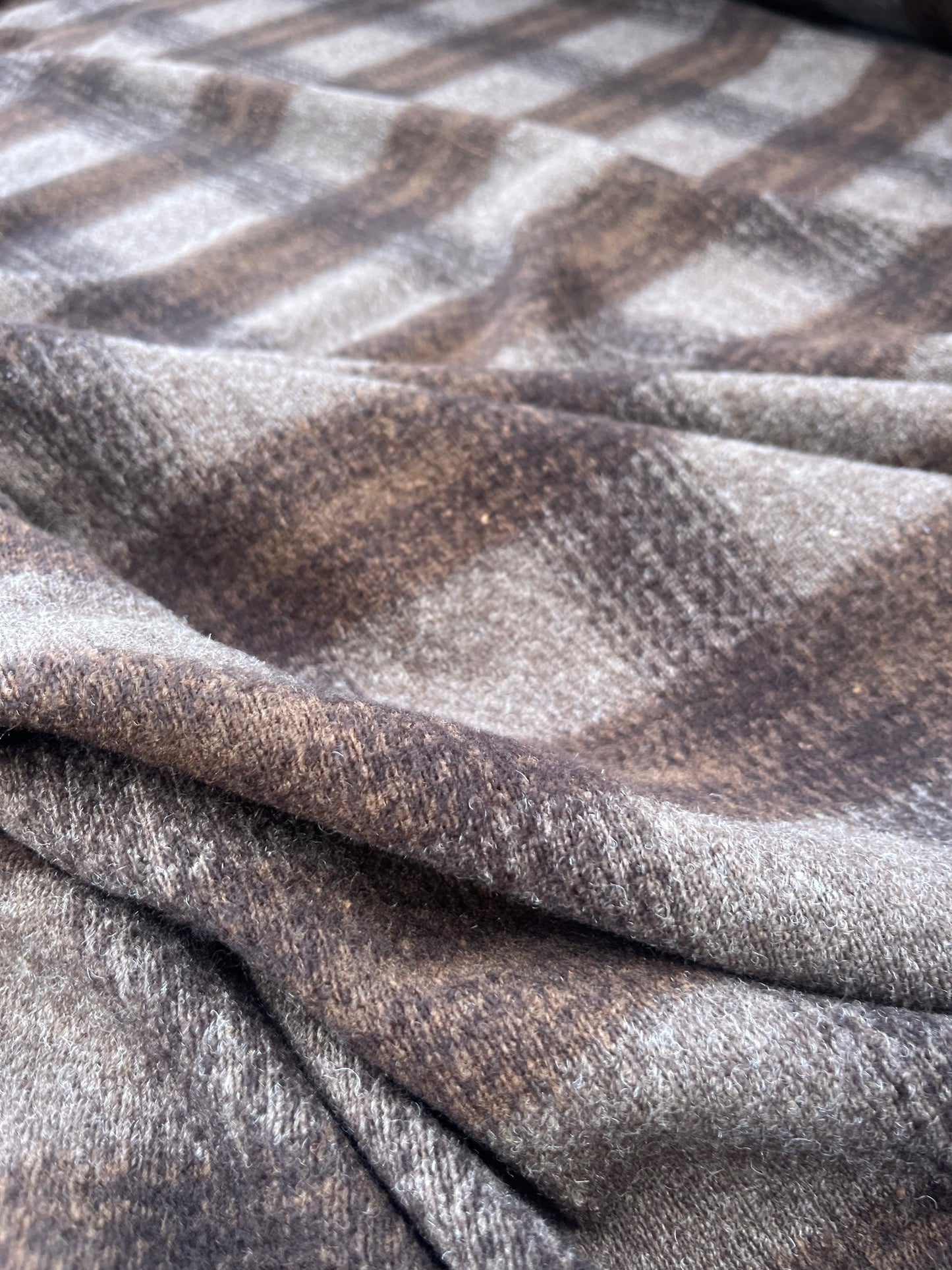 WOOLY 006 heavy wool check brown/black
