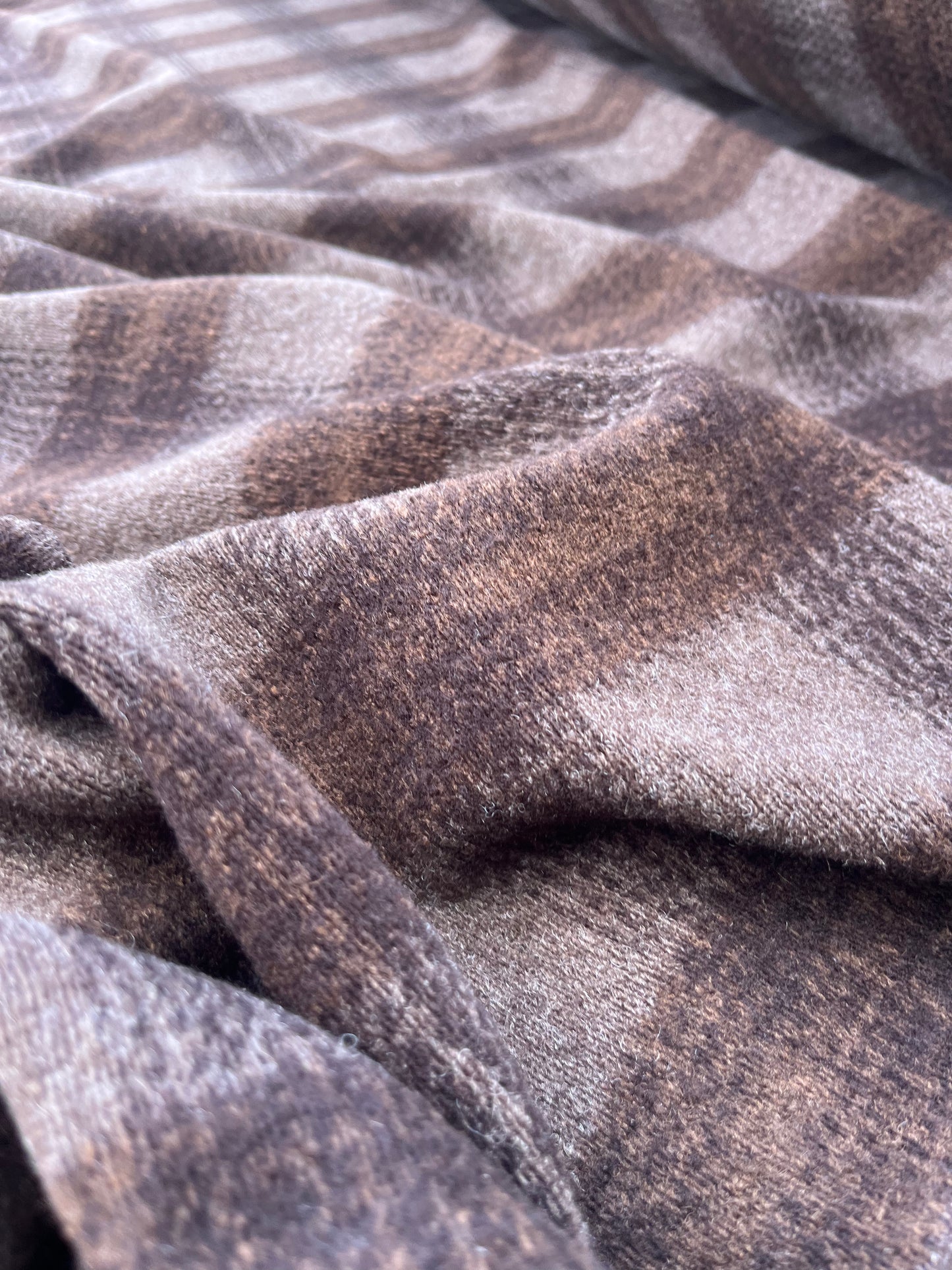 WOOLY 006 heavy wool check brown/black