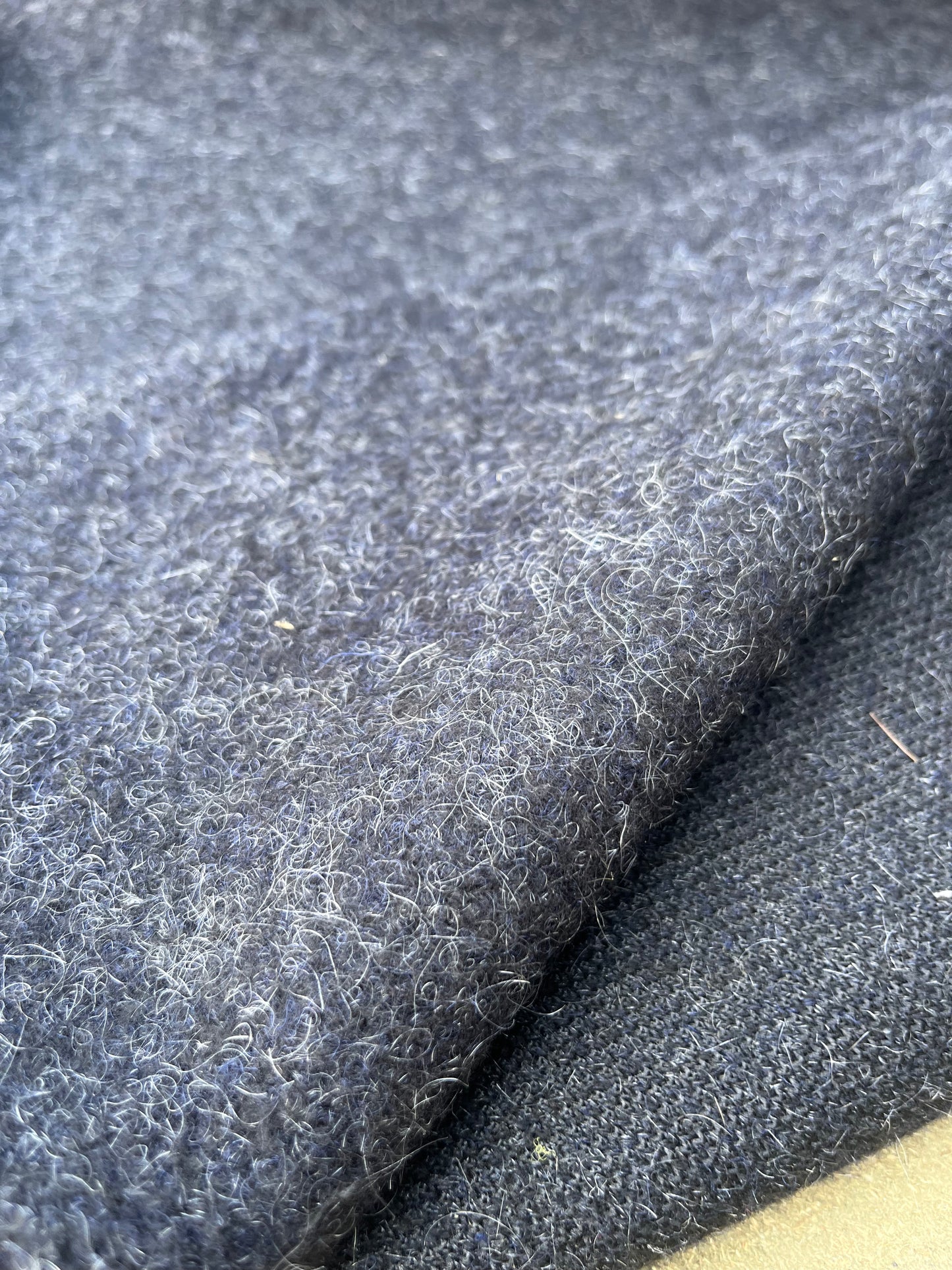 WOOLY 008 wool mohair coat fabric grey anthracite