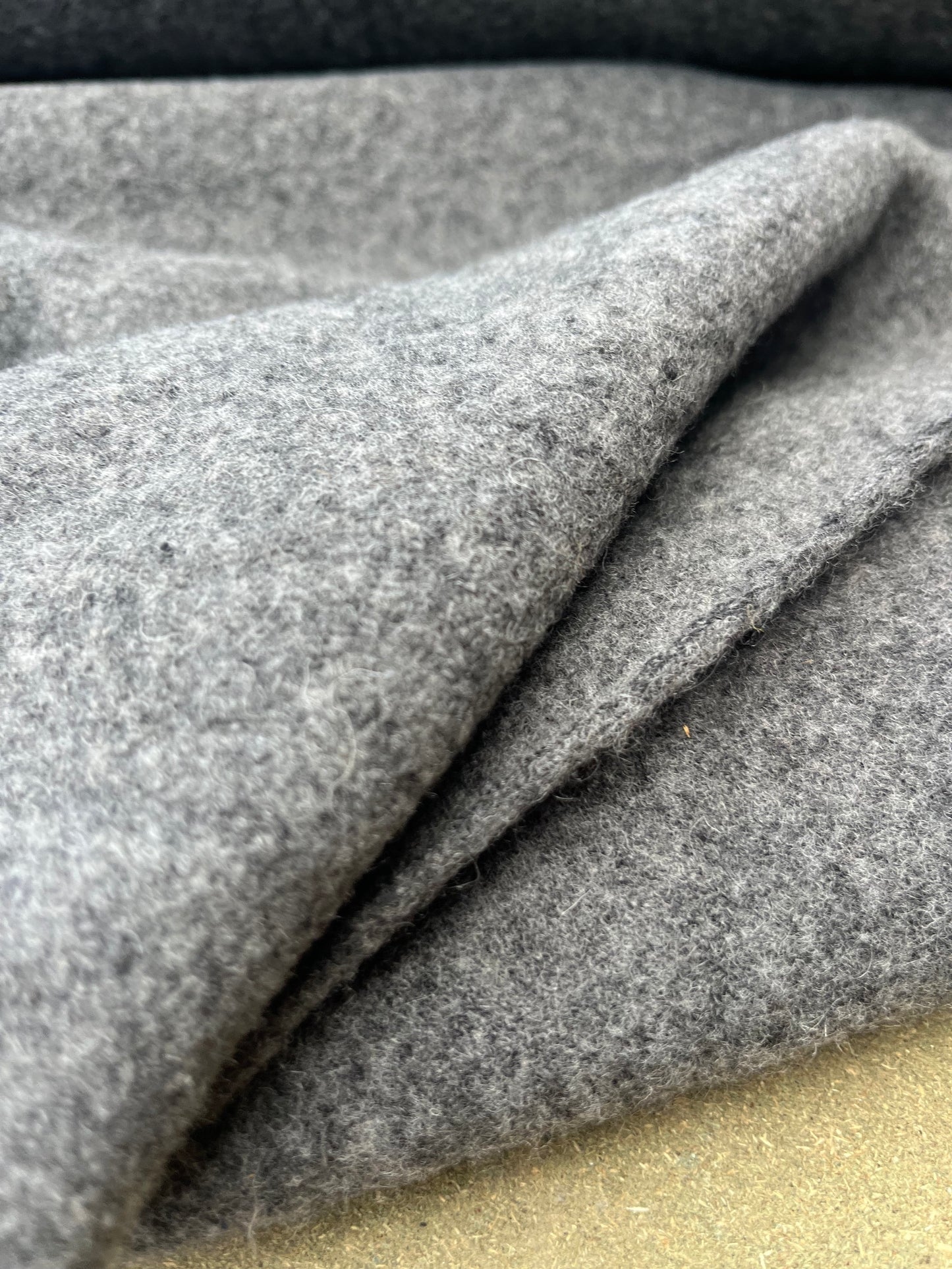 WOOLY 009 heavy wool jersey grey mélange
