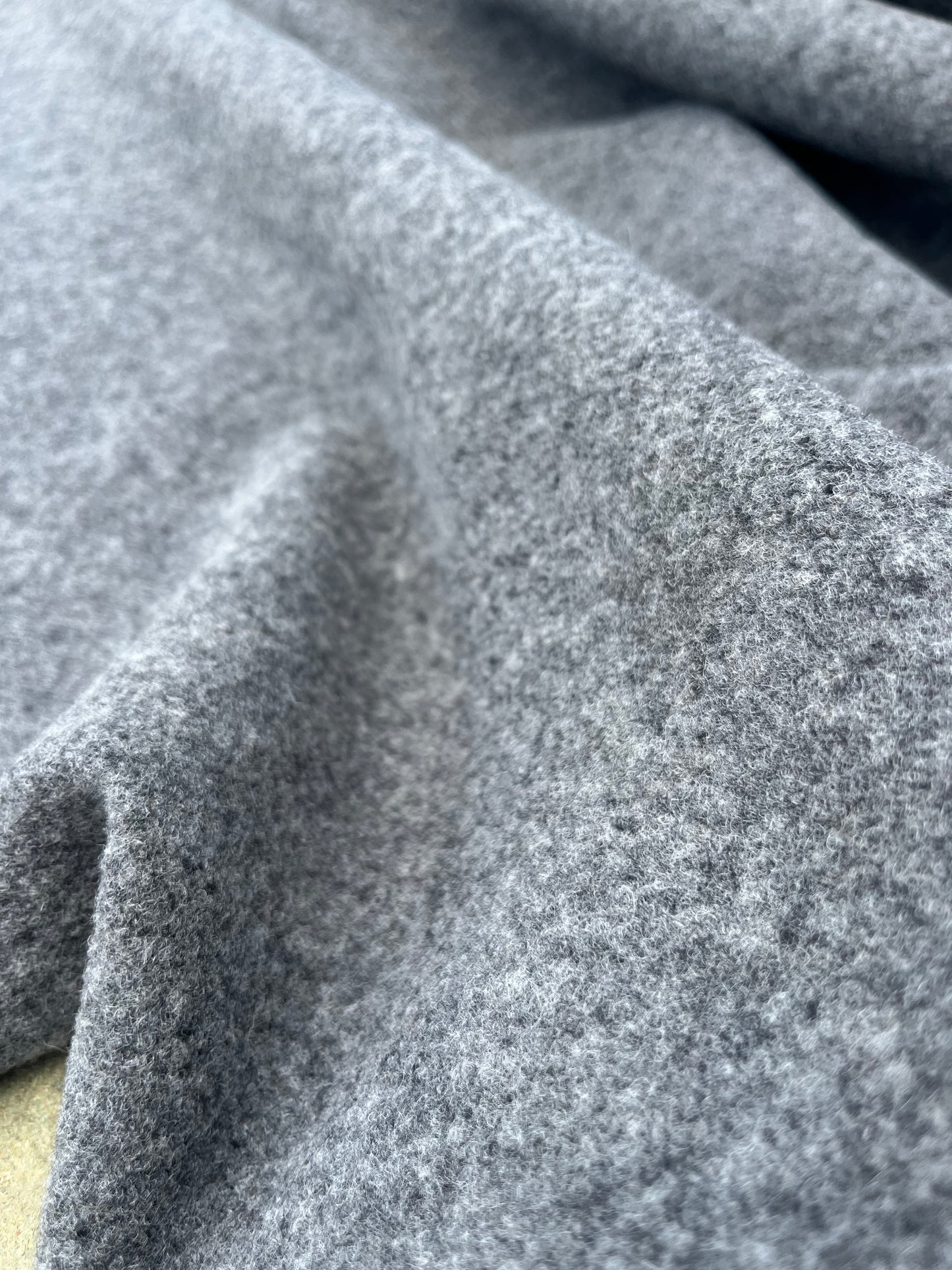 WOOLY 009 heavy wool jersey grey mélange