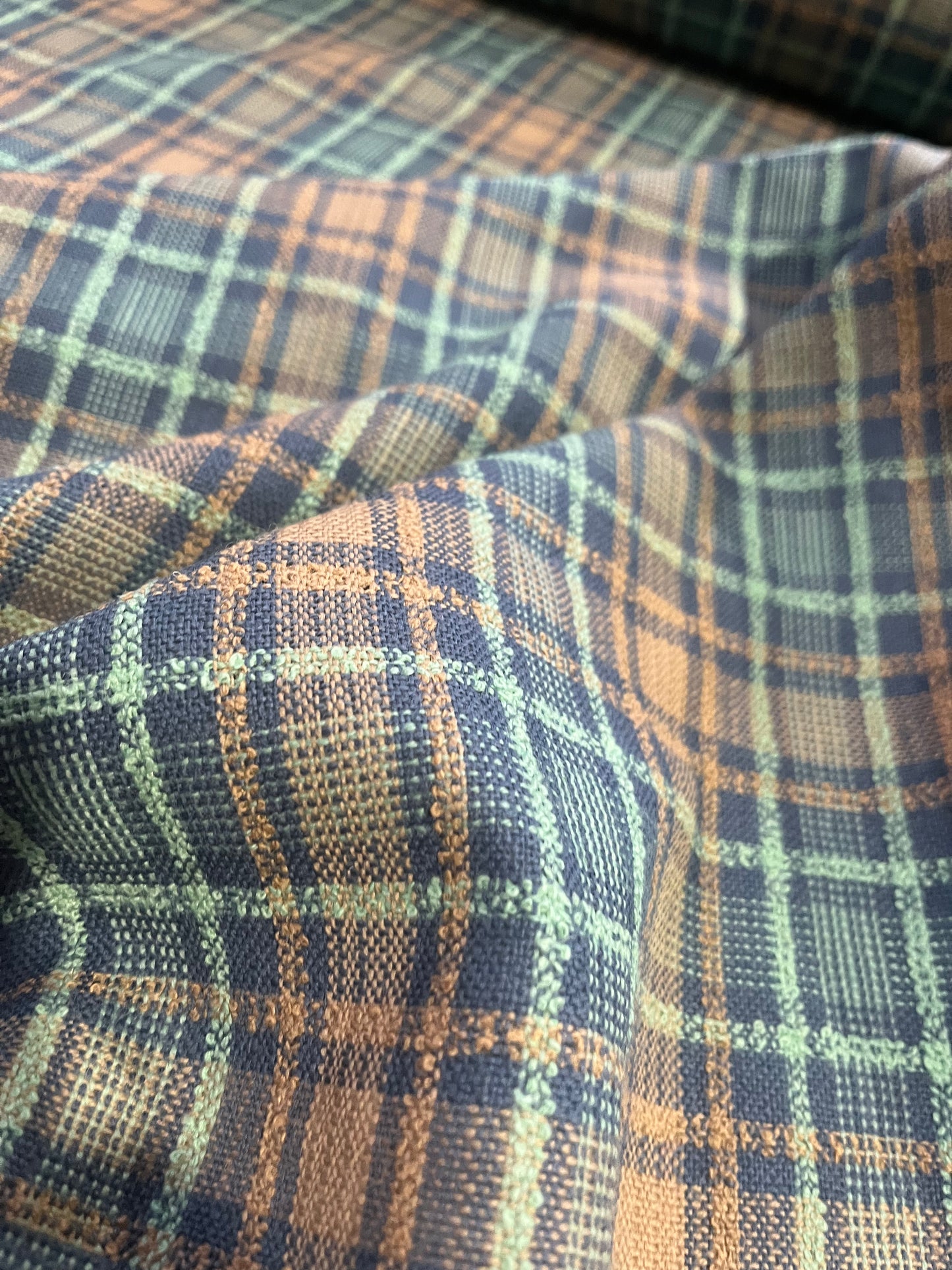 BRIAN 029 cotton check sand/emerald