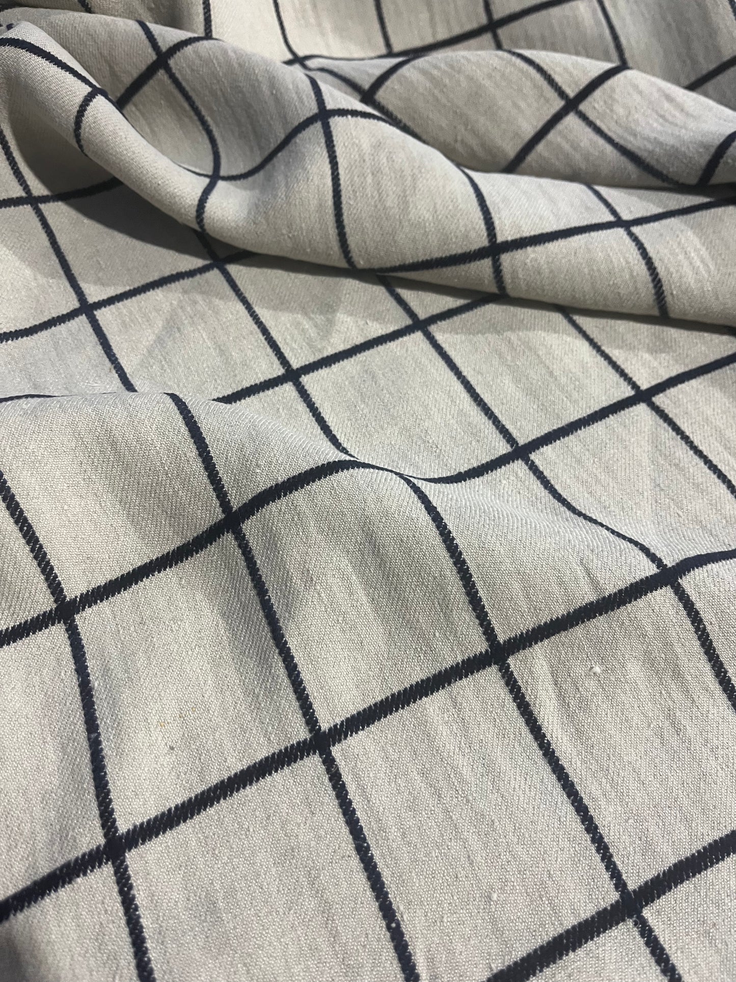 BRIAN 033 heavy linen window check