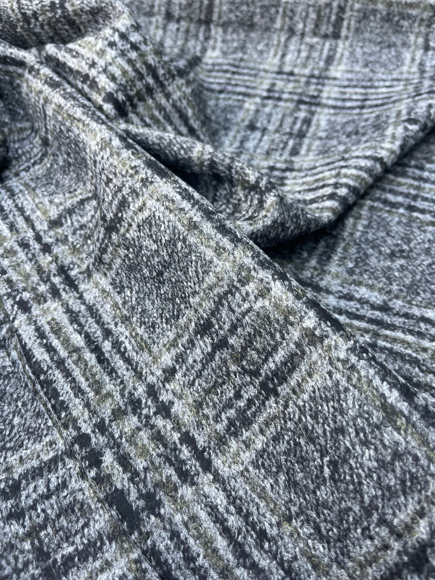 WOOLY 020 Wool jersey grey Prince of Wales