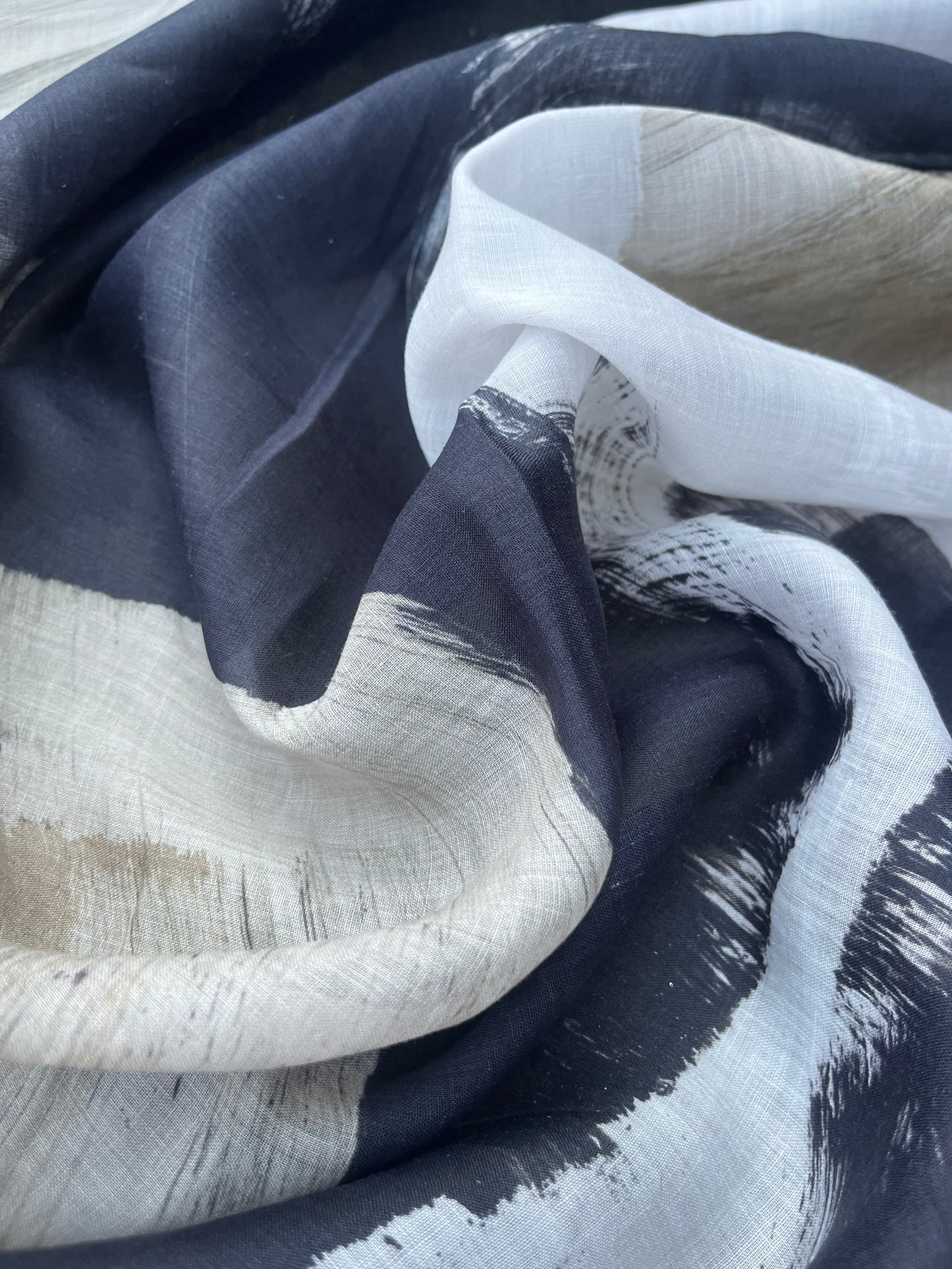 RW 207 voile cotton silk with big print