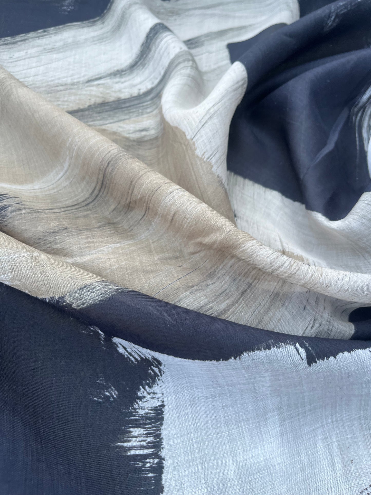 RW 207 voile cotton silk with big print