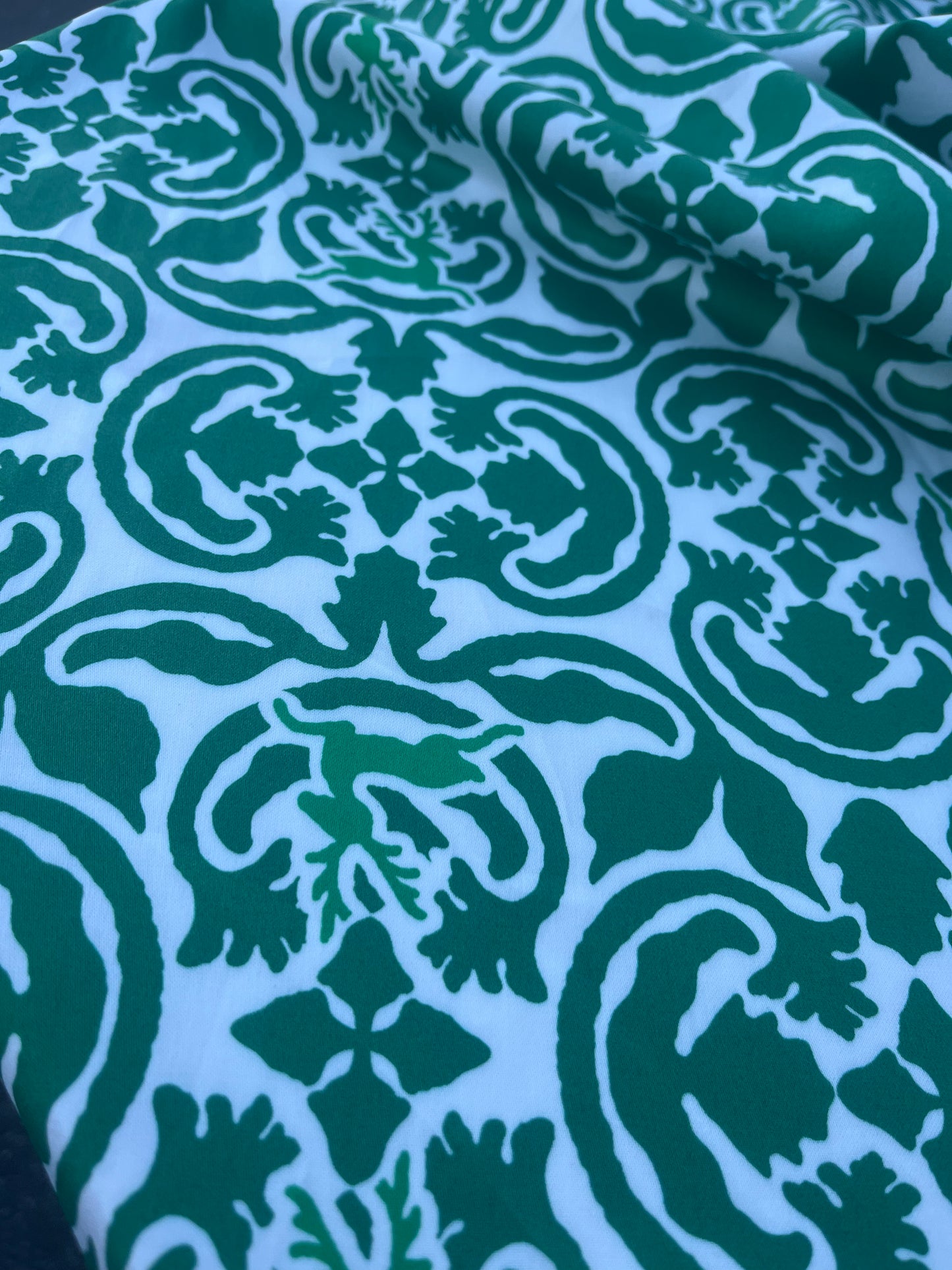 CASIMIR 024 poplin stretch green hidden deers