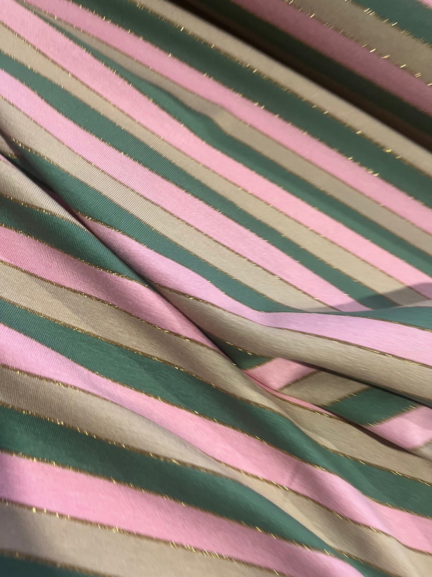 BRIAN 049 viscose jersey stripes with lurex