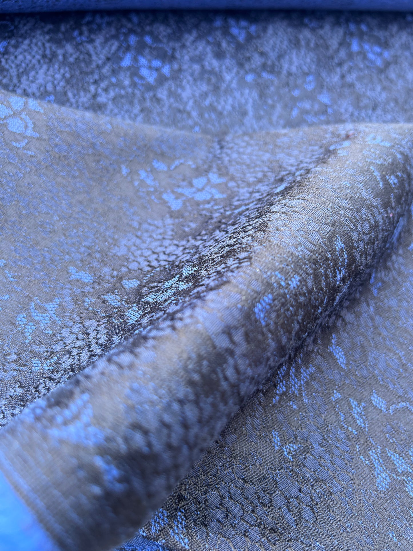 RW 221 cotton stretch jacquard navy/cobalt blue