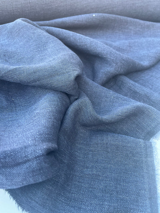 CASIMIR 029 100% linen chiné jeans colour