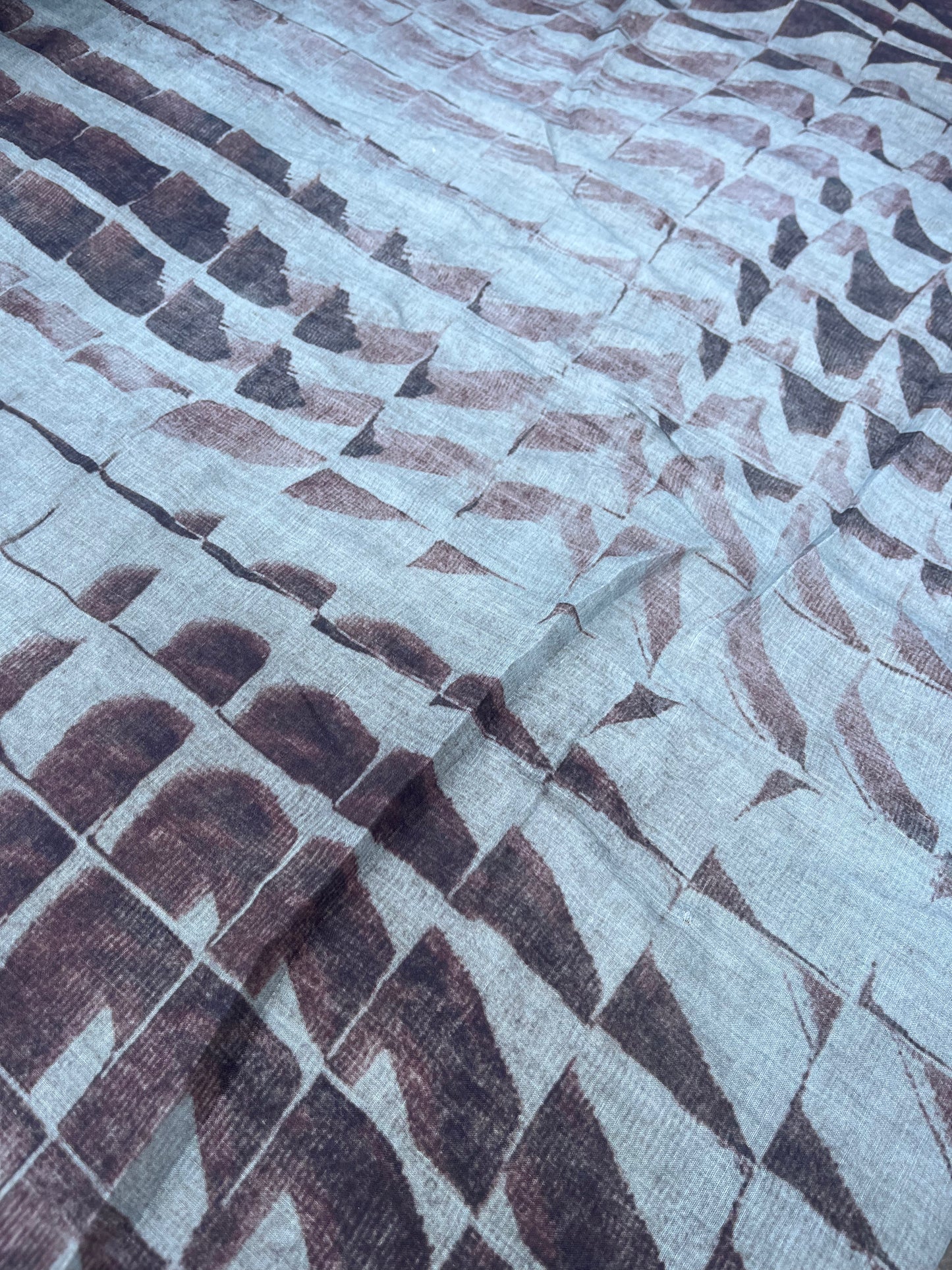 RW 227 voile cotton silk with big blurry print