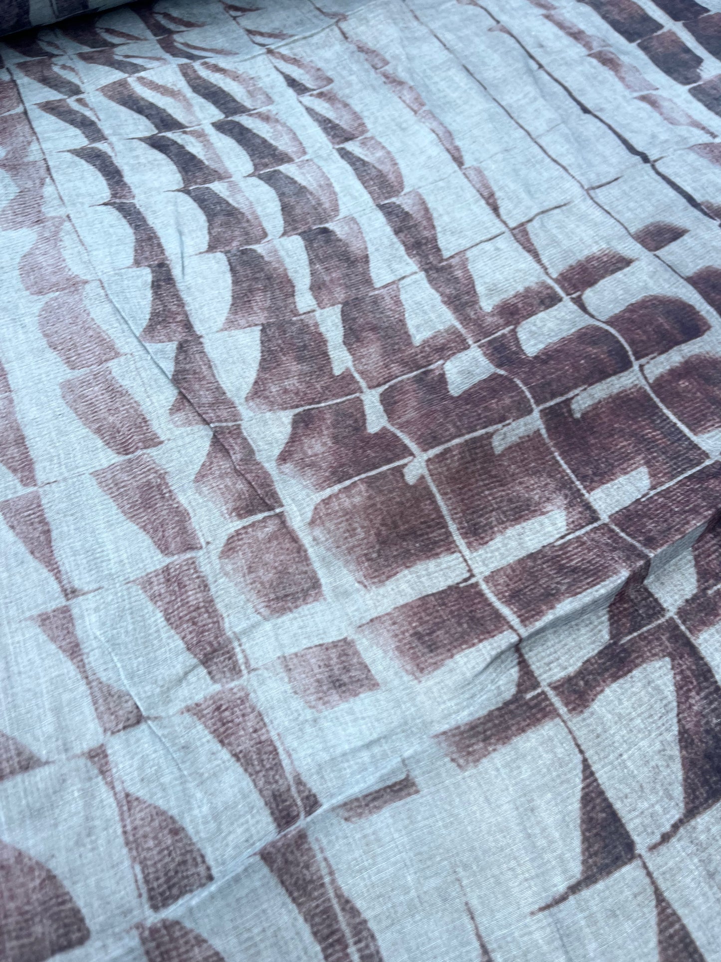 RW 227 voile cotton silk with big blurry print