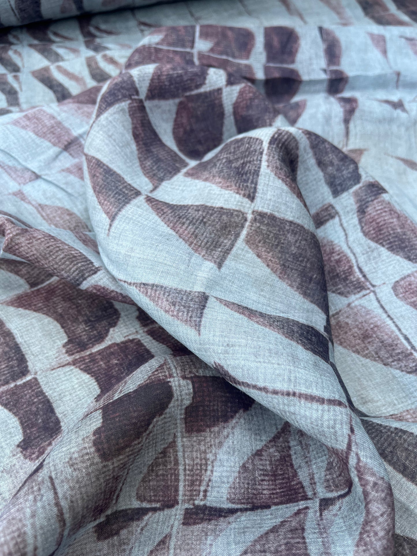 RW 227 voile cotton silk with big blurry print