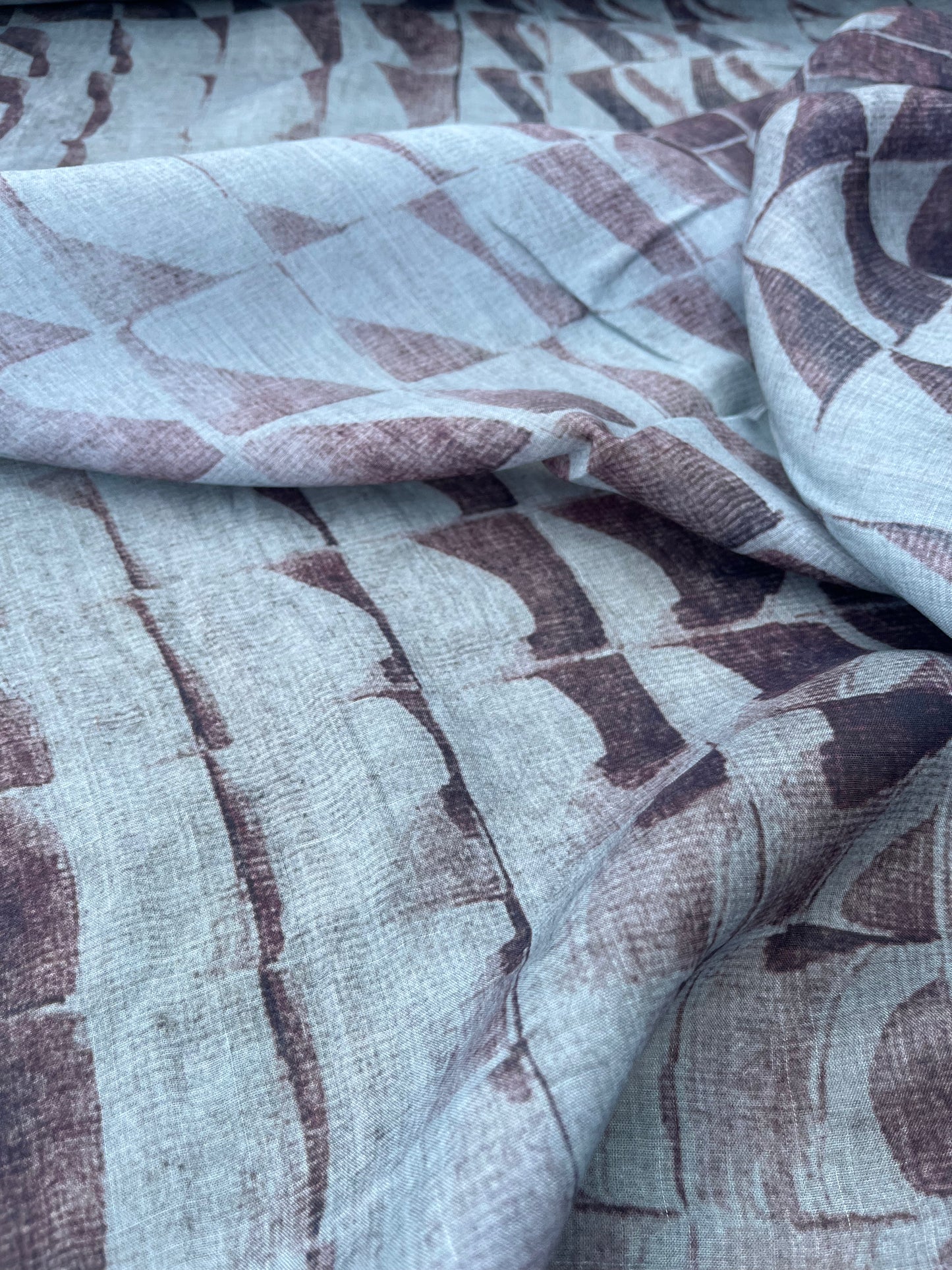 RW 227 voile cotton silk with big blurry print