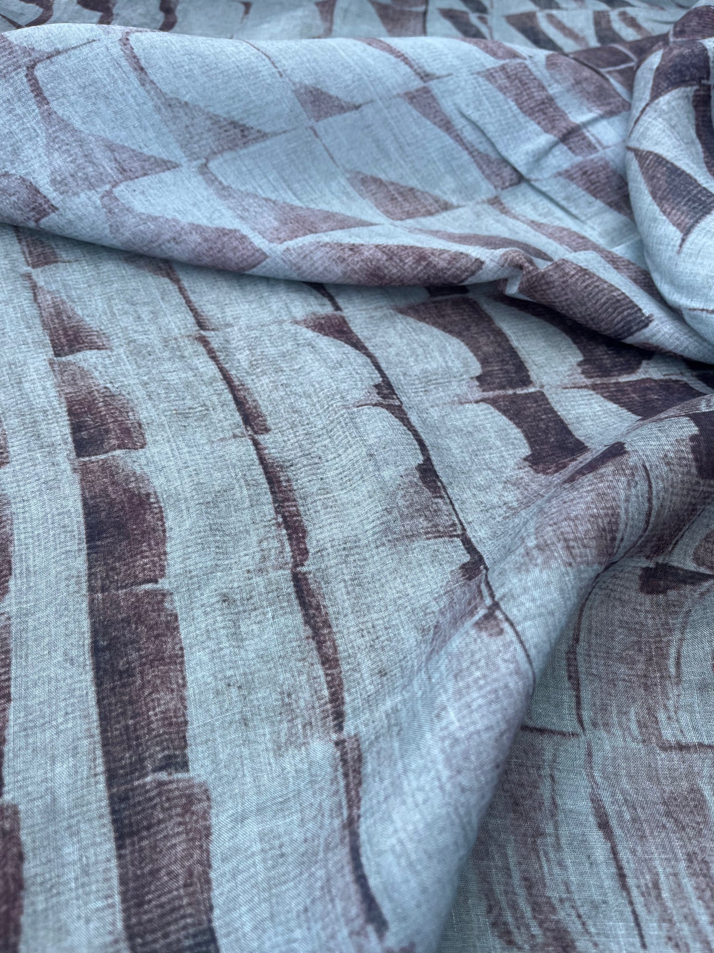 RW 227 voile cotton silk with big blurry print