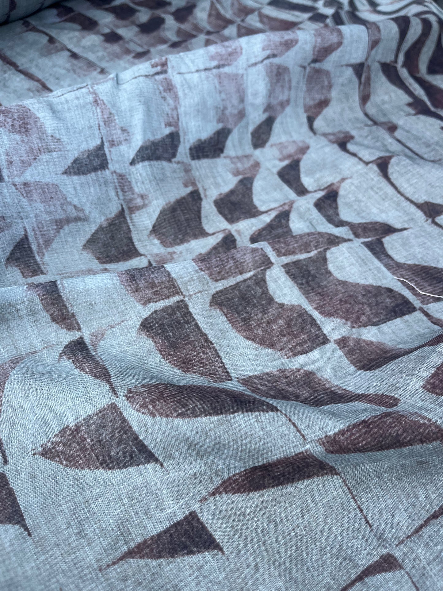 RW 227 voile cotton silk with big blurry print