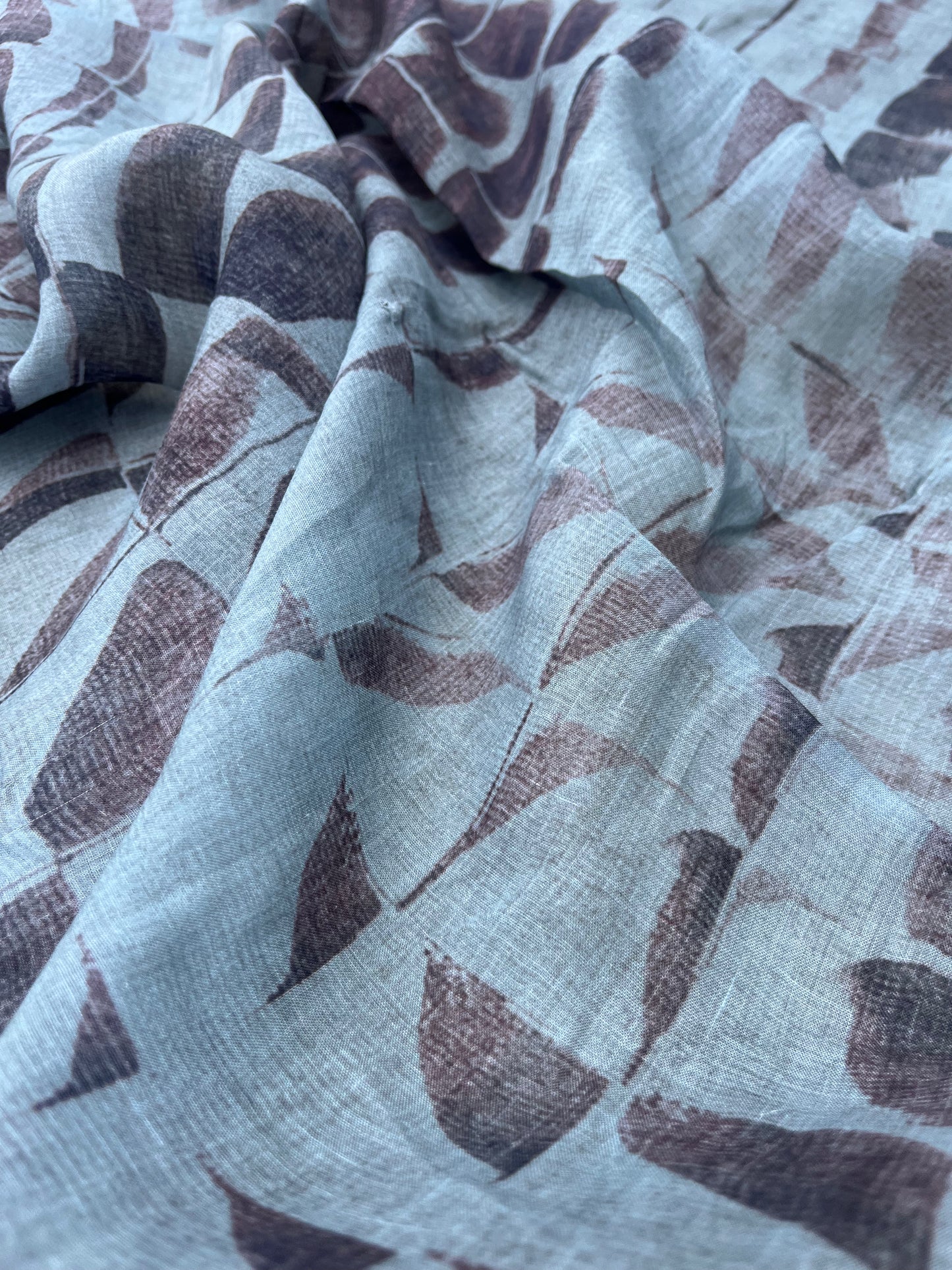 RW 227 voile cotton silk with big blurry print