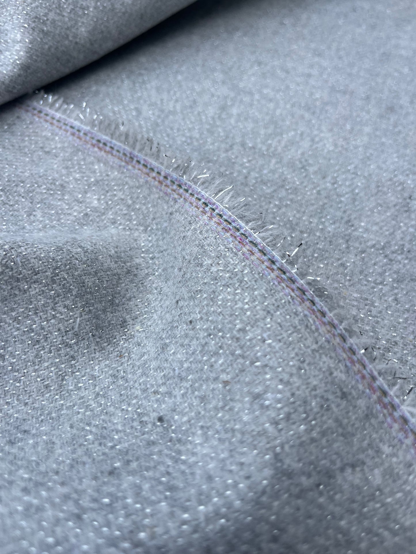 RW 228 wool blanket grey with sparkling lurex