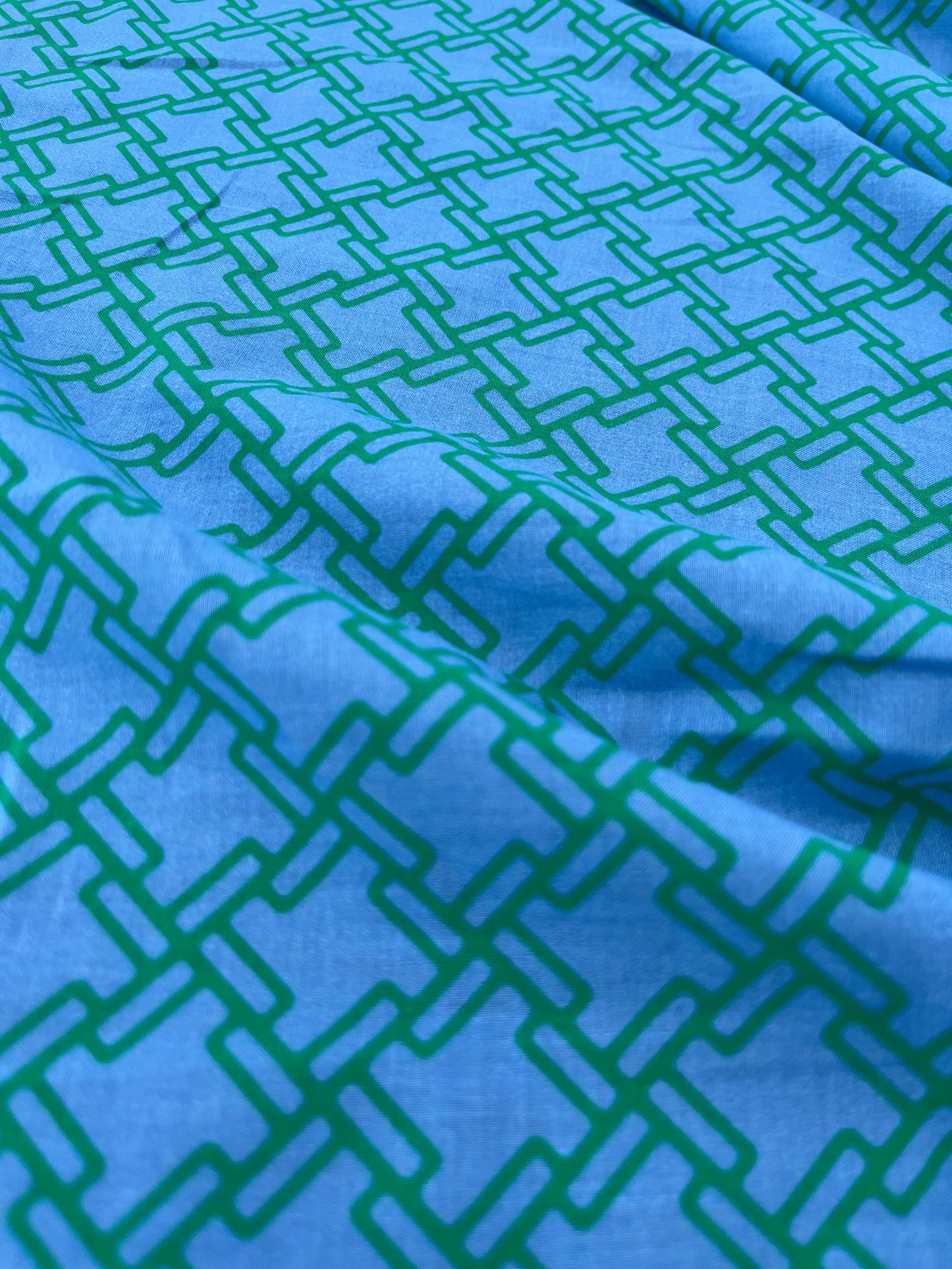 RW 229 viscose fibrane blue/green design