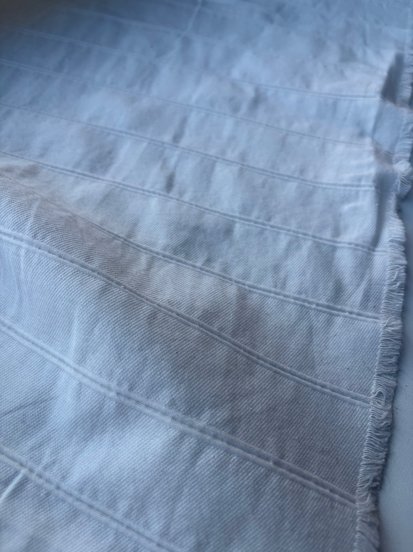 NED 007 white tone on tone cotton stripe