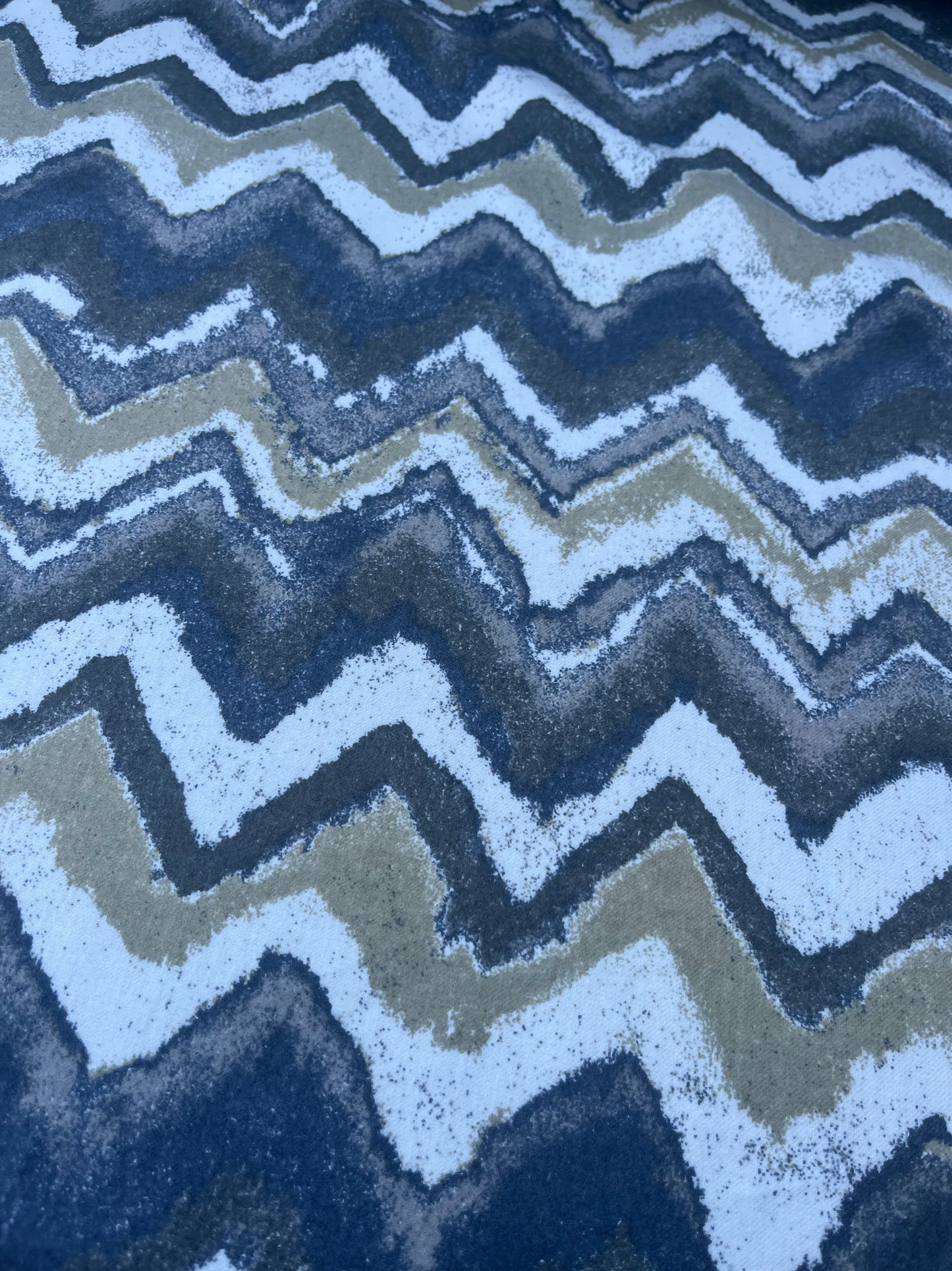 LAZARUS 013 flanel cotton/viscose green zig-zag