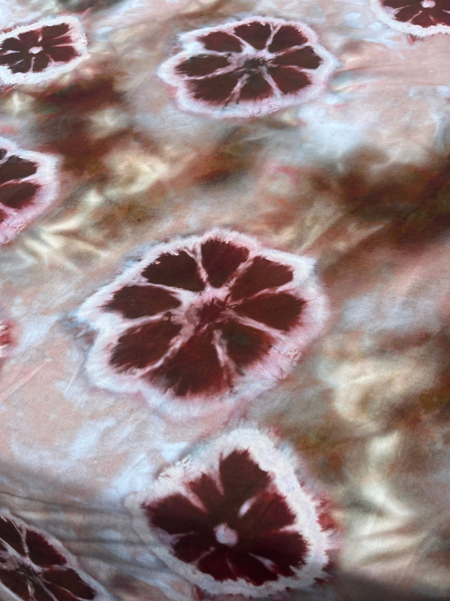 LAZARUS 016 viscose satin tie-dye flowers