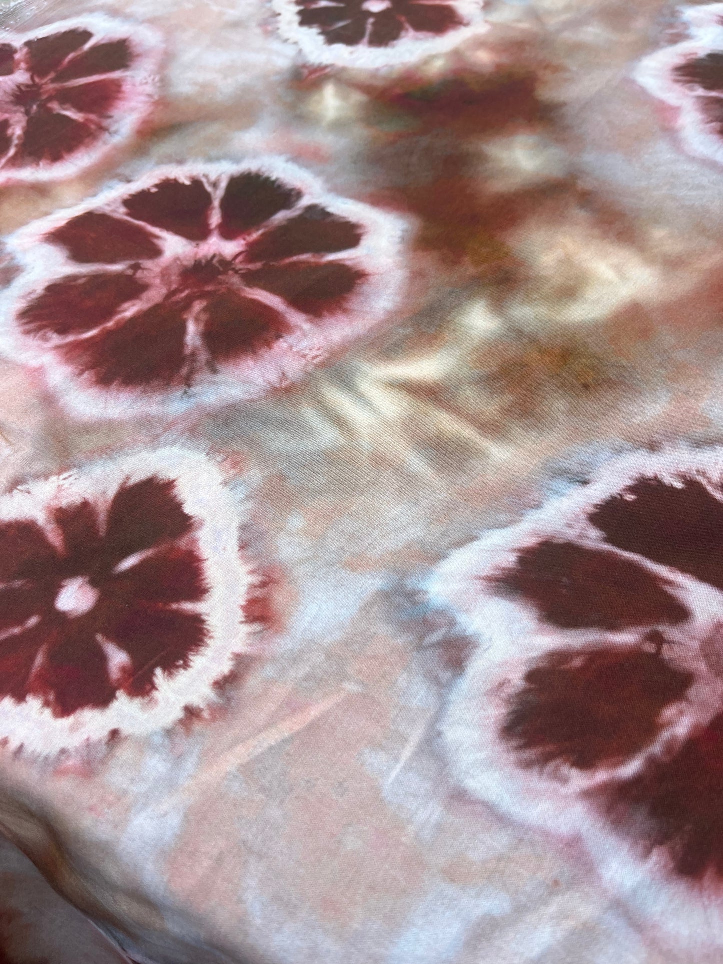 LAZARUS 016 viscose satin tie-dye flowers