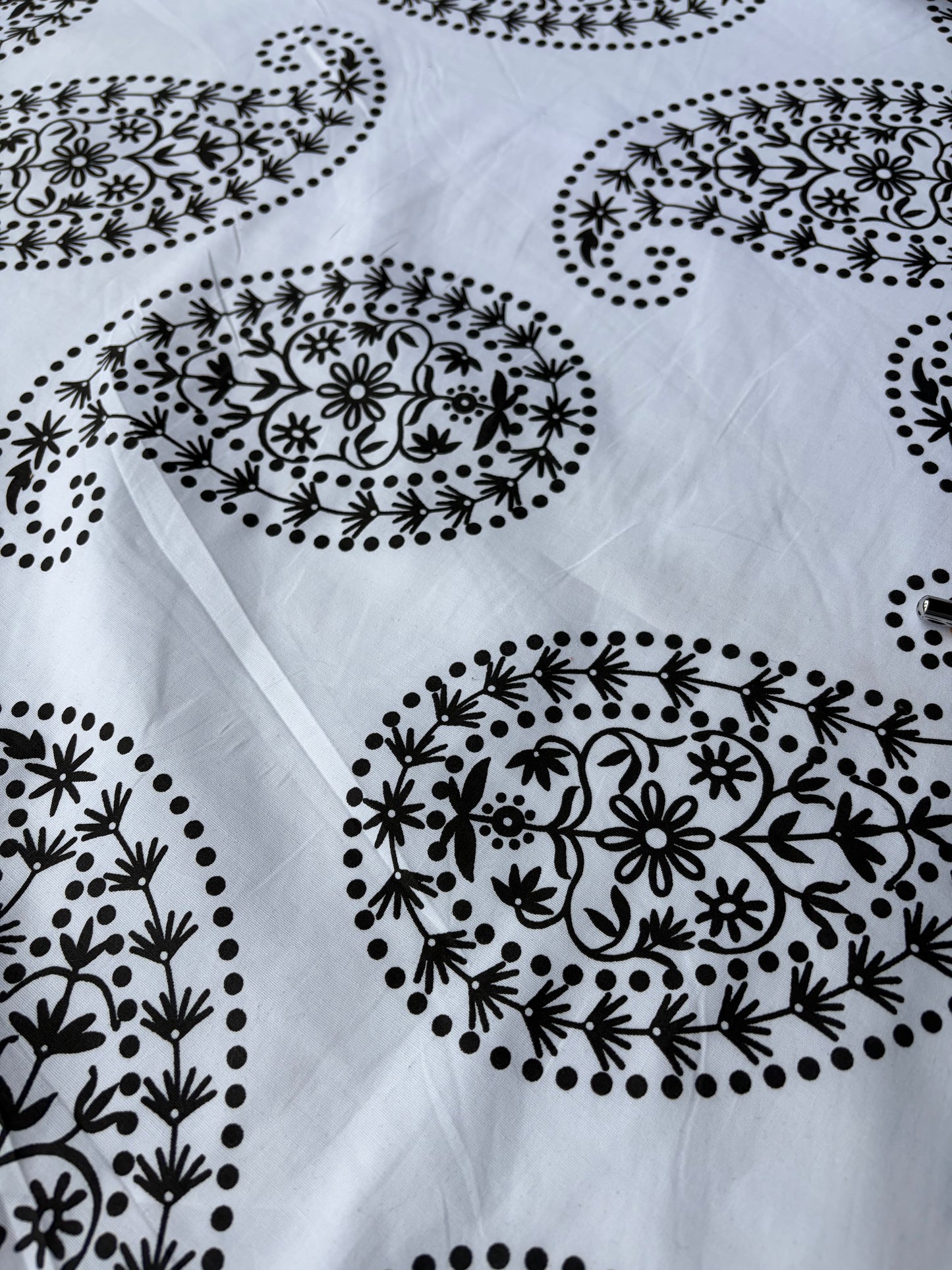 JUTTA 028 cotton poplin stretch white cashemere print