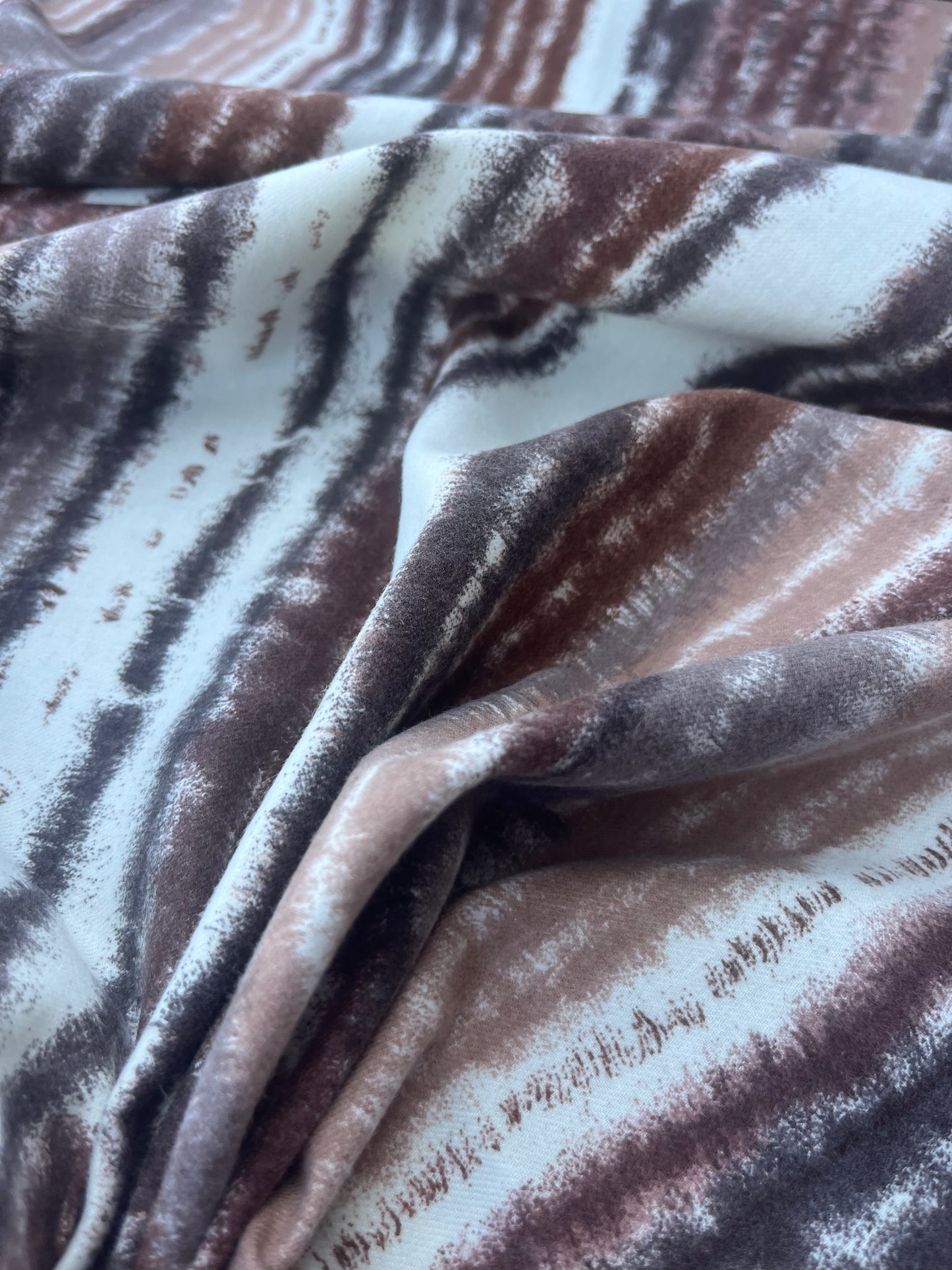 LAZARUS 022 flanel cotton/viscose brown stripe
