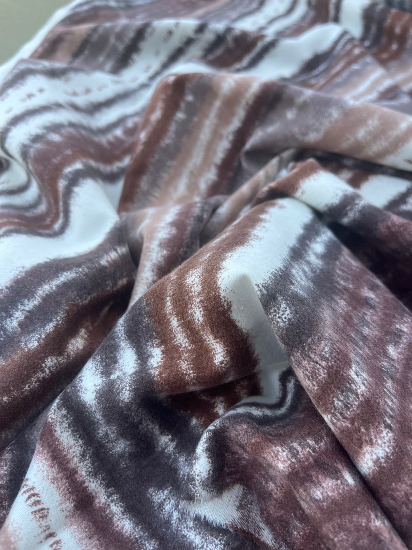 LAZARUS 022 flanel cotton/viscose brown stripe