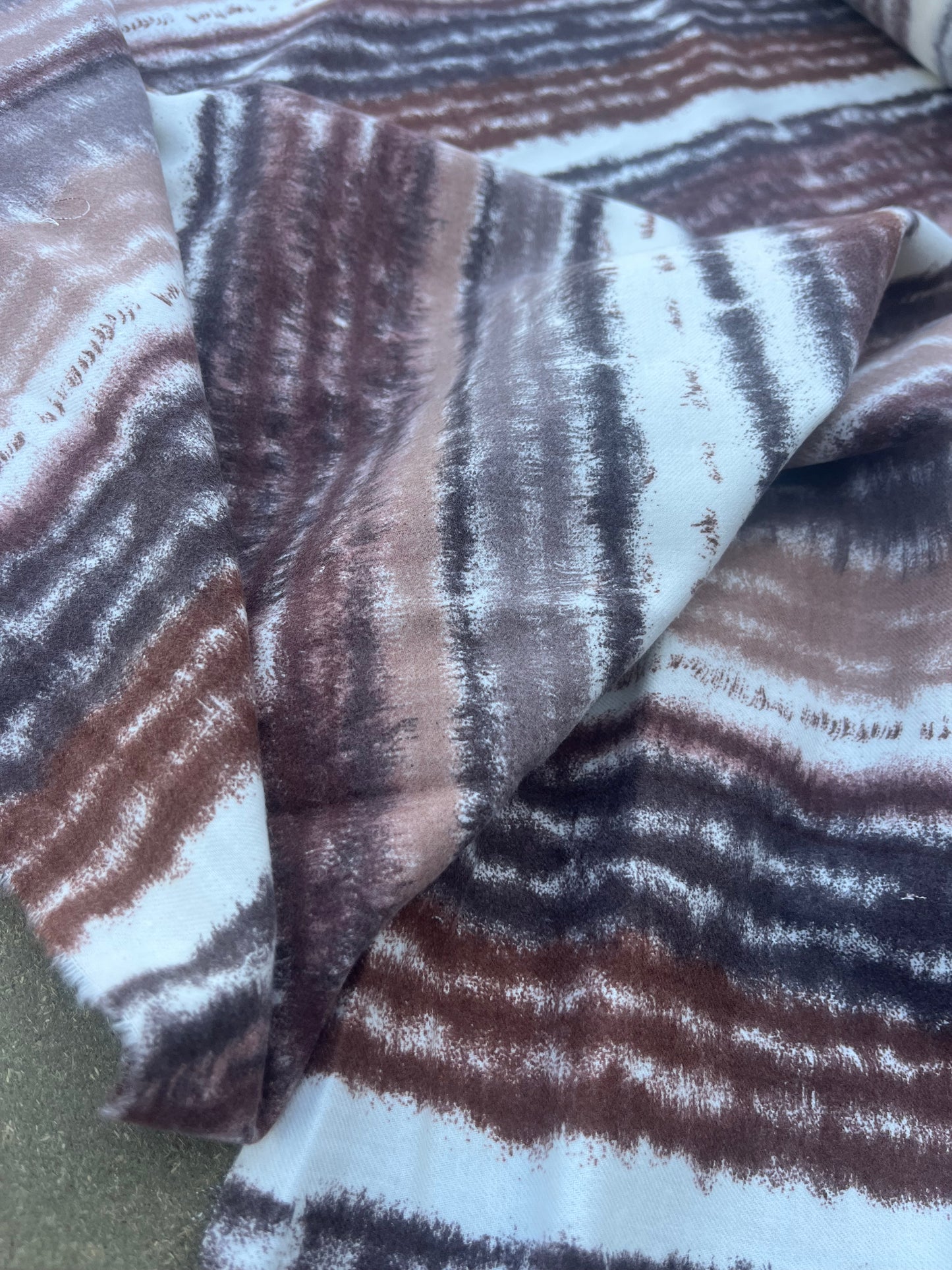 LAZARUS 022 flanel cotton/viscose brown stripe