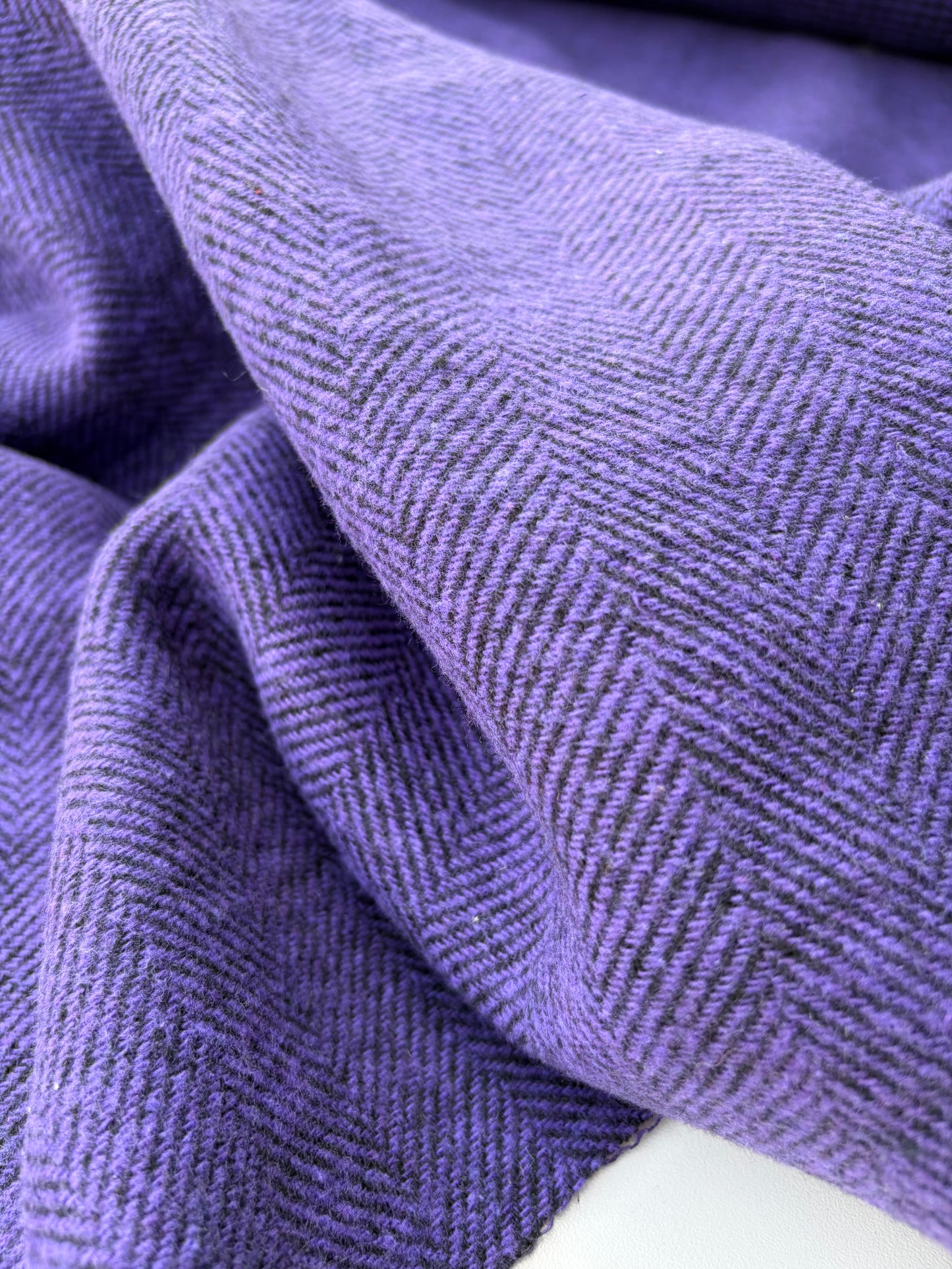 NED 020 purple/chevron double face heavy cotton