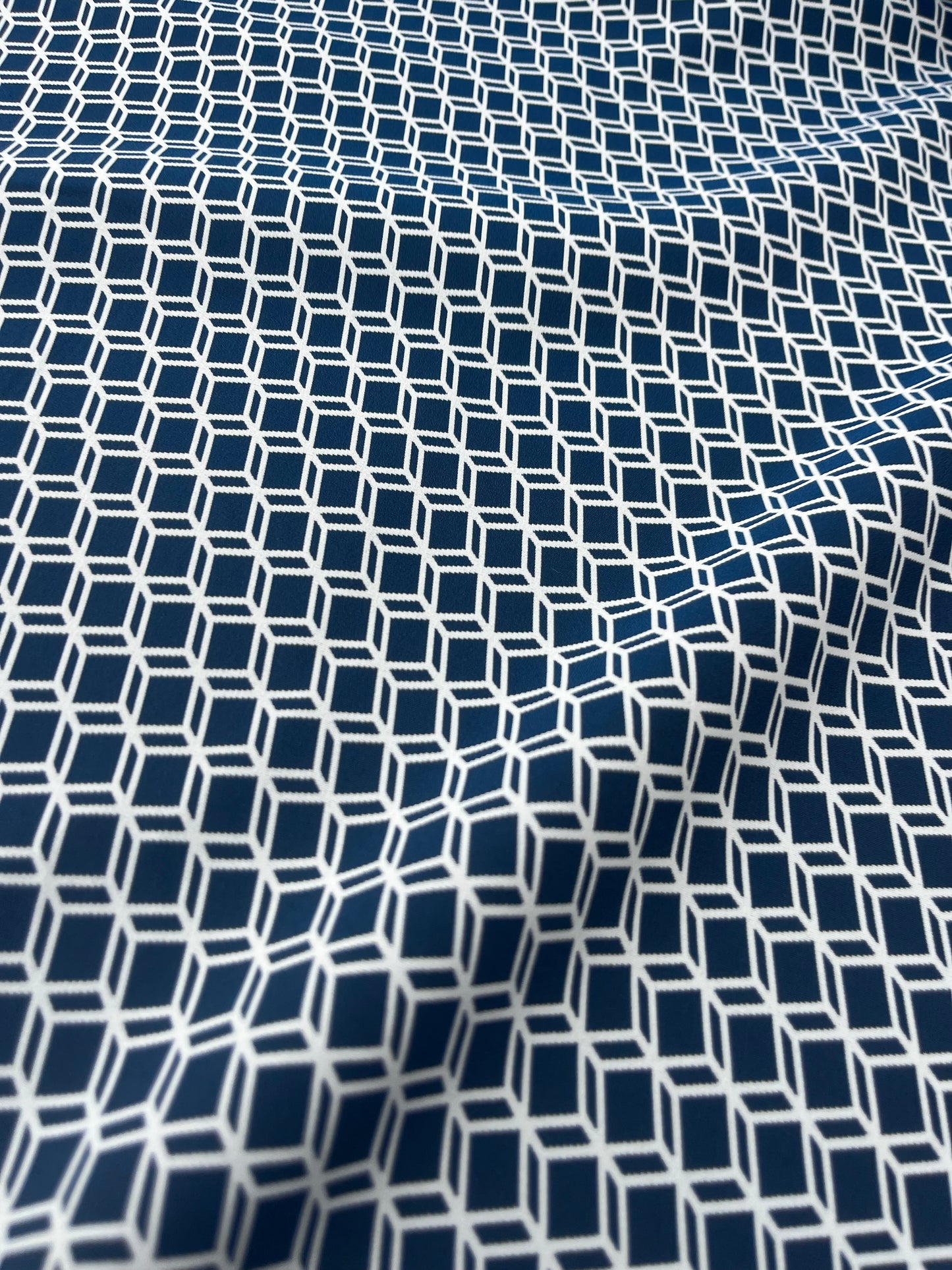 Hélène 001 stretch jacquard off white-navy