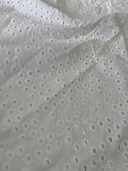 ROSALIA 057 cotton with embroidery white